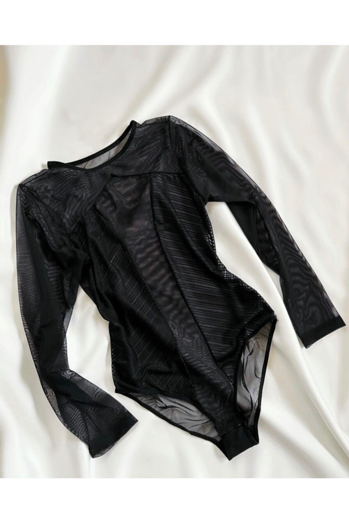 WAHSHE Sensual Black Bodysuit