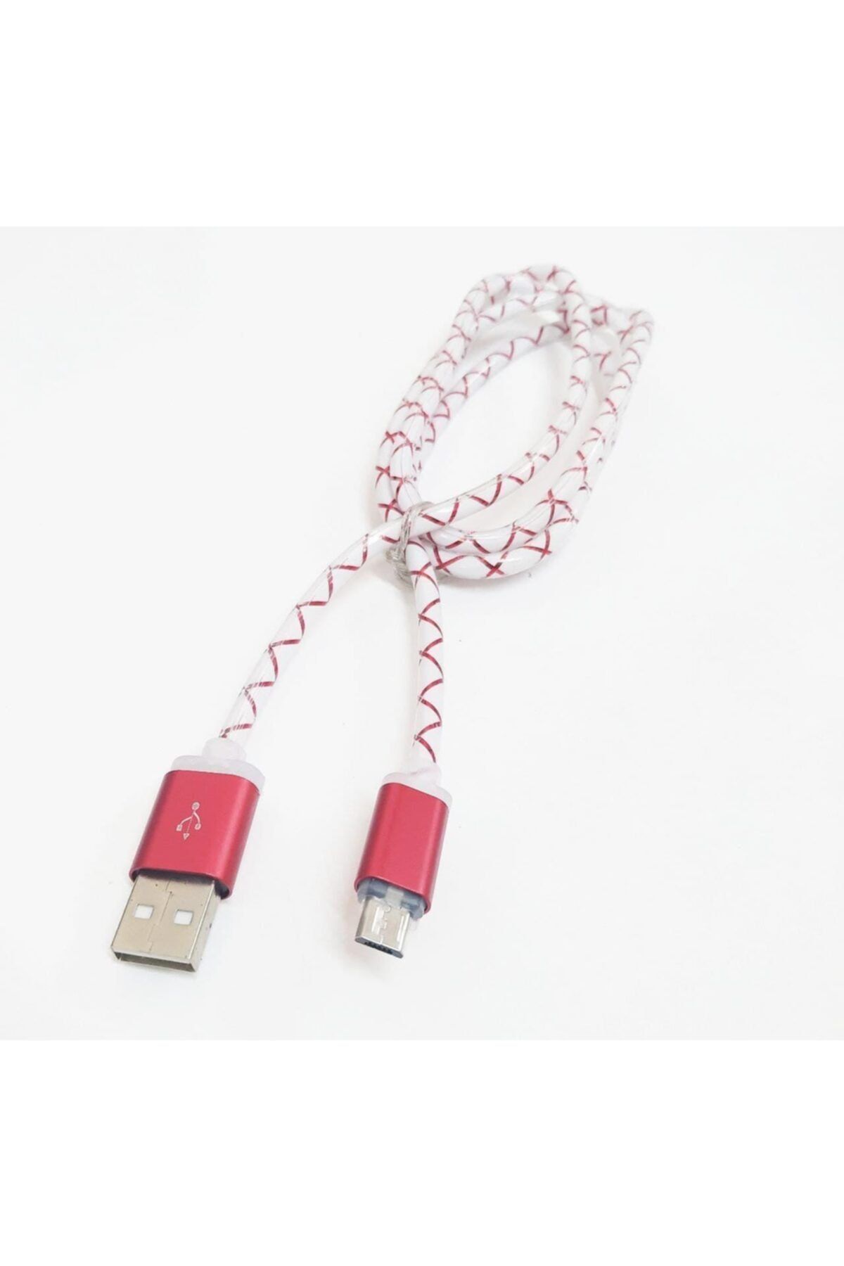SudoCheap Usb Led Işıklı Android Microusb Hızlı Şarj Kablosu Data Cable Renk Kırmızı
