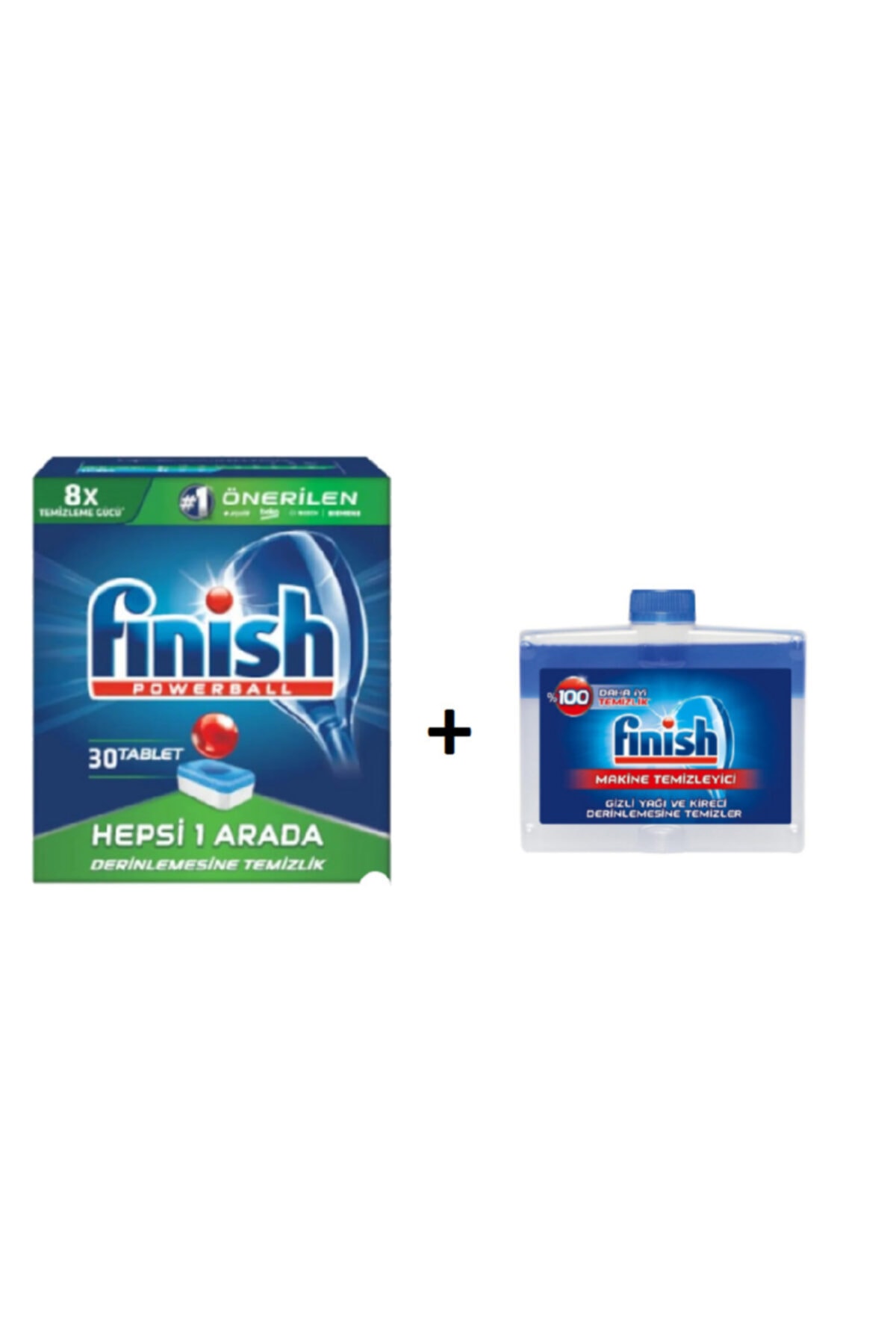 Finish Hepsi Bir Arada Tablet 30lu Bulaşık Makinesi Temizleyici Sıvı 250 ml