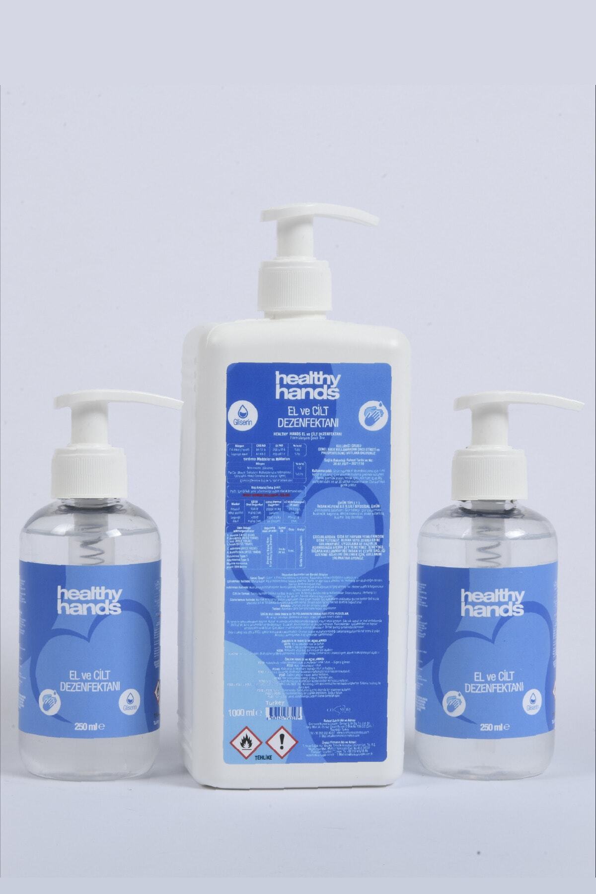 Cosmore Cosmetics Healthy Hands El Ve Cilt Dezenfektanı 2x250ml-1000ml