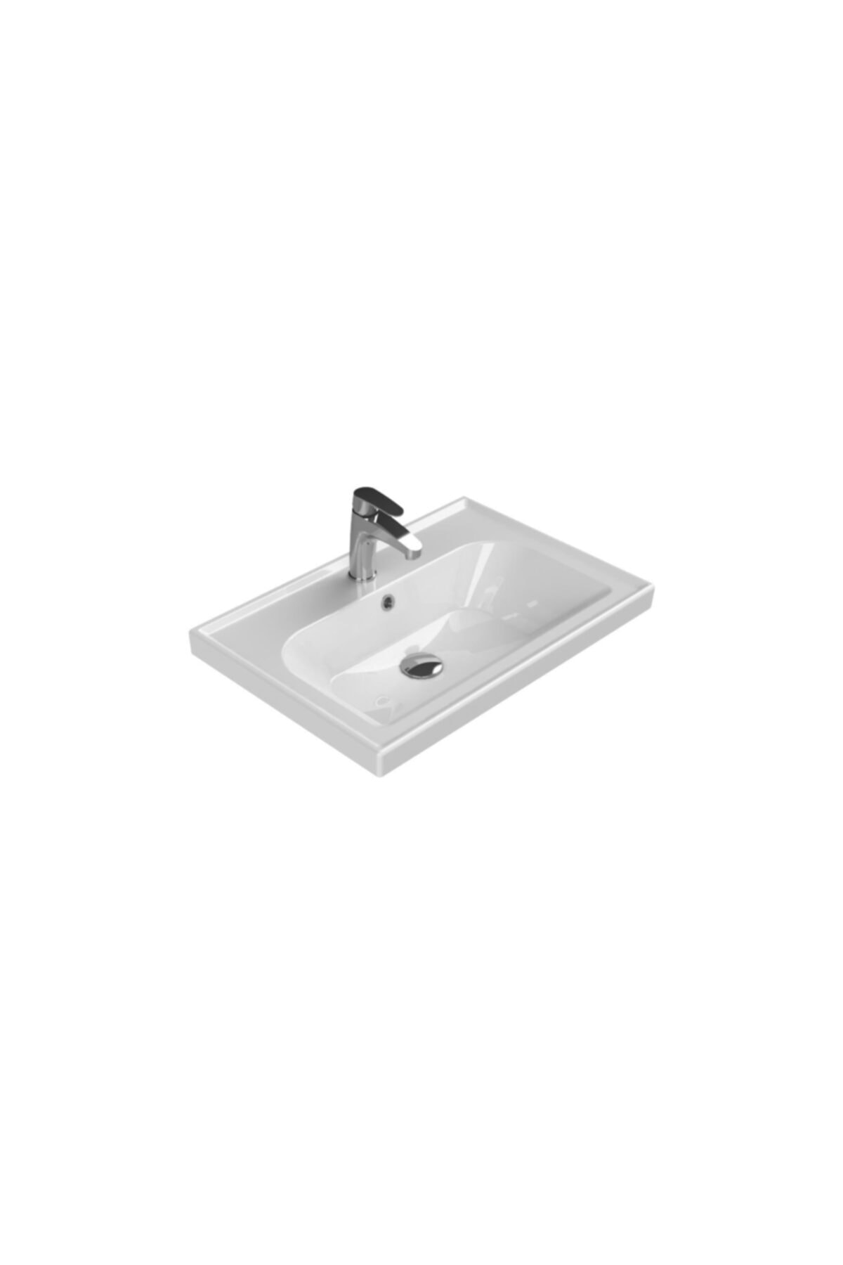 TURKUAZ Frame 65 Cm Etajerli Lavabo