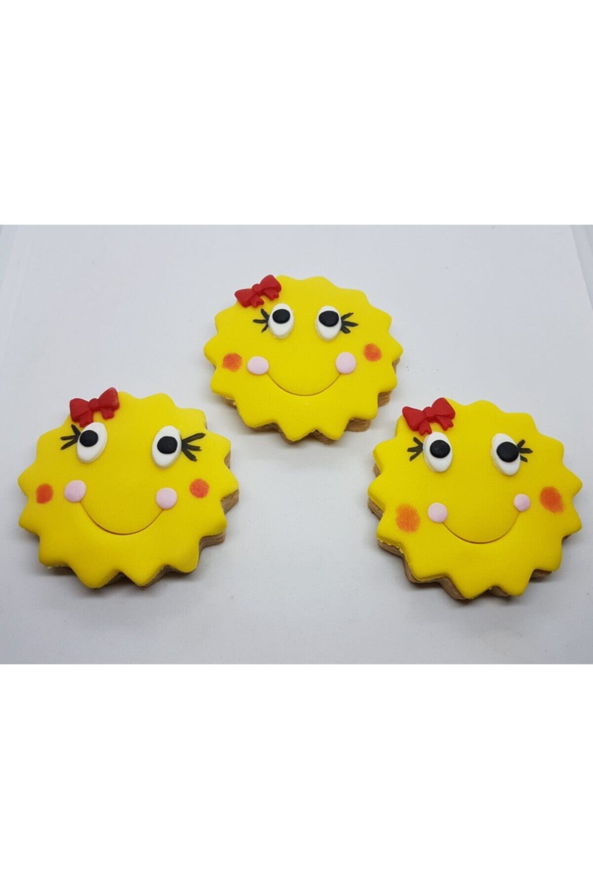 ŞEKER & SUGAR Güneş,güneş Kız,hediyelik,butik Kurabiye,şeker Hamurlu Kurabiye (20 Adet)