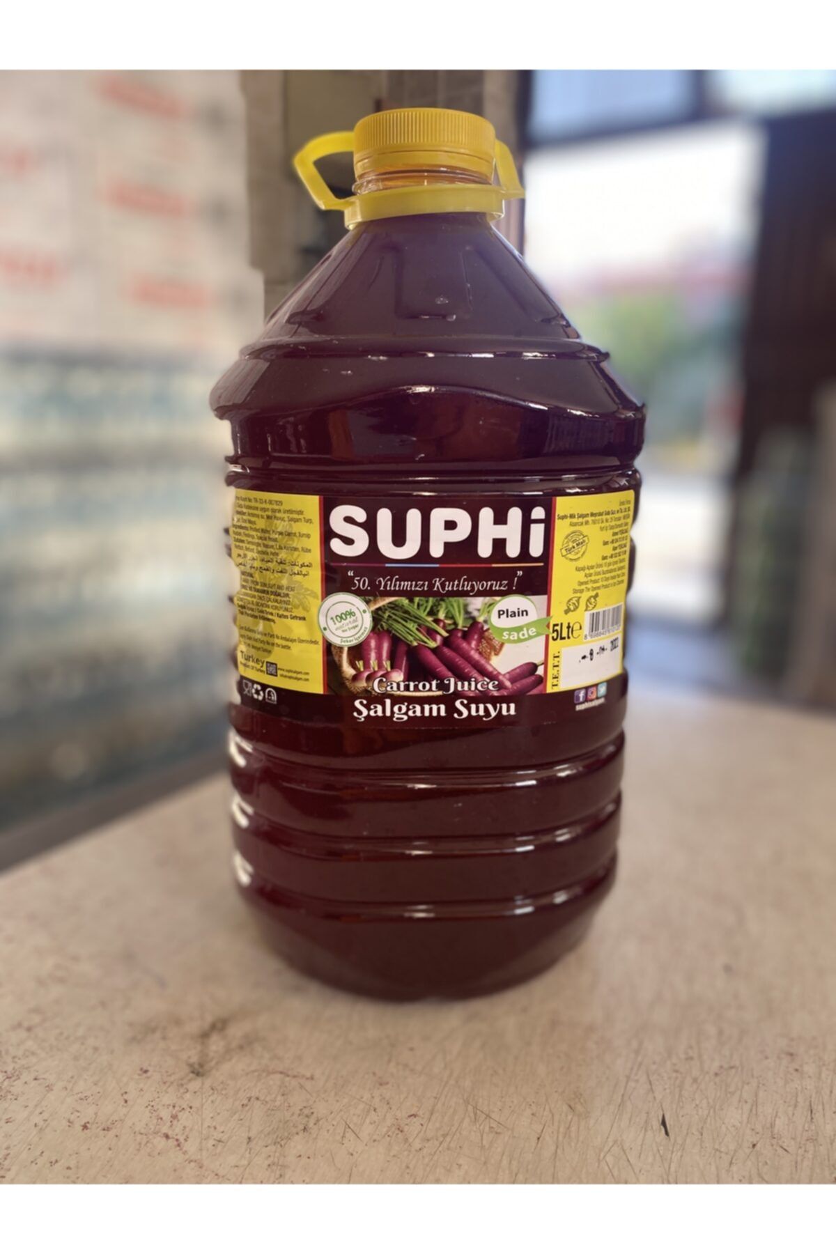 SUPHİ ŞALGAM Doğal Şalgam Suyu 5 Lt Taneli Acısız
