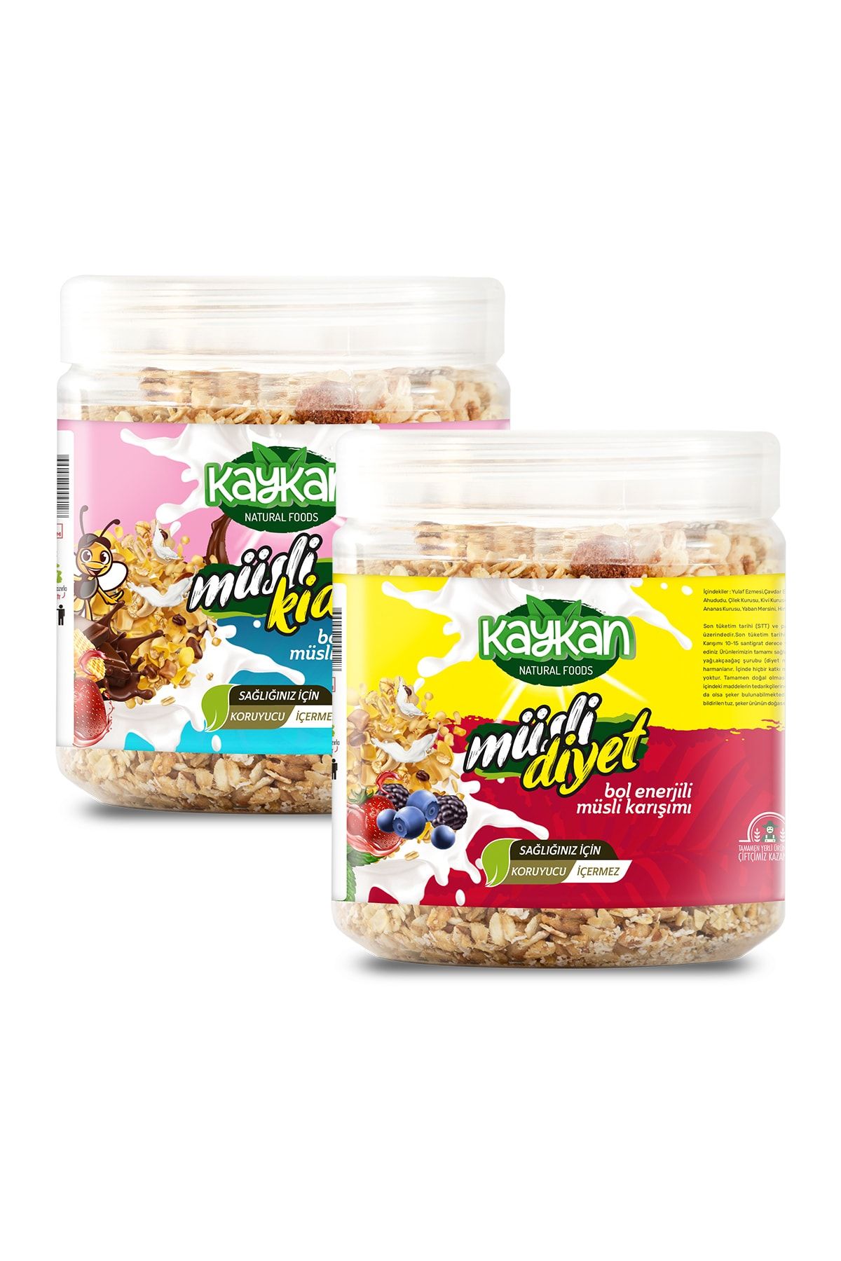 Kaykan Natural Foods Müsli Diyet + Müsli Kids Granola 350gr 2'li Paket