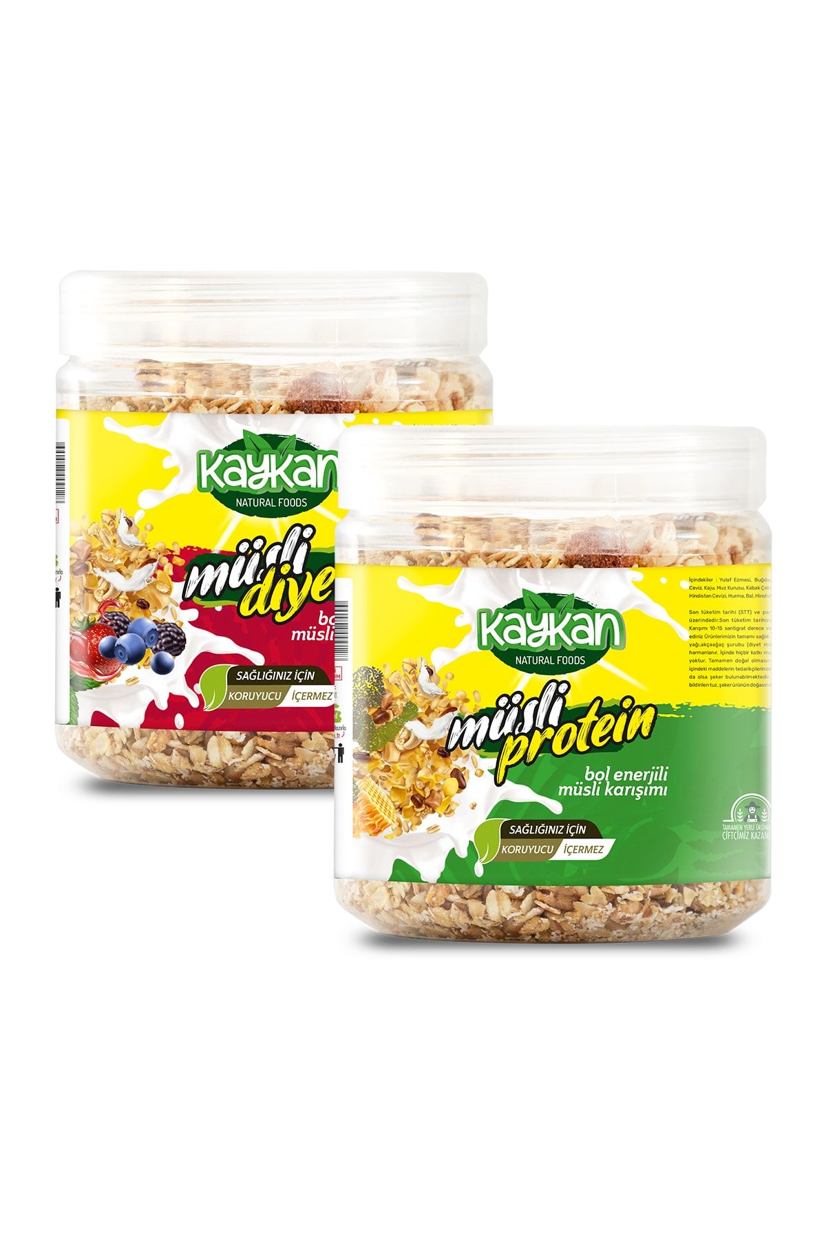 Kaykan Natural Foods Müsli Protein + Müsli Diyet Granola 350gr 2'li Paket