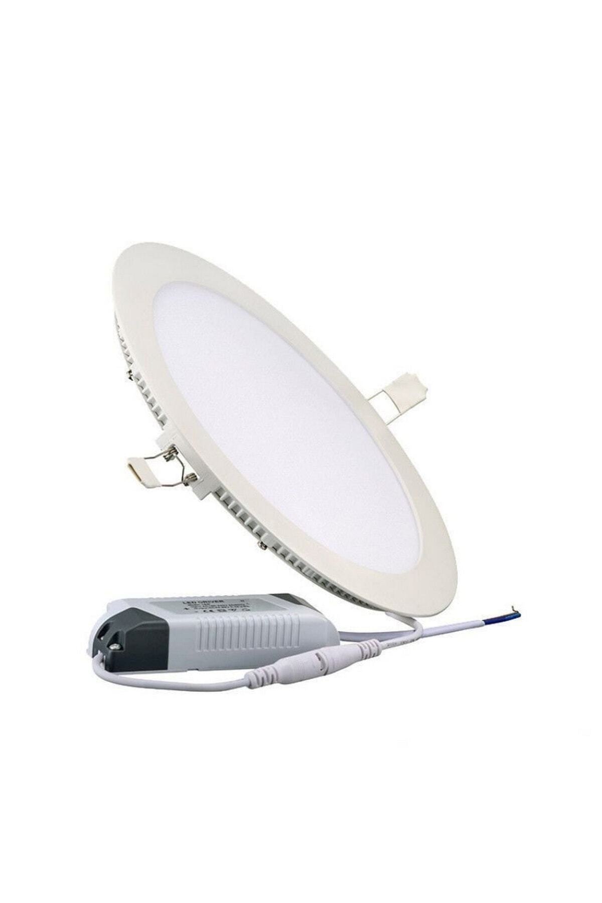 ZMR Ultra Ince 6w Slim Sıva Altı Yuvarlak Driverlı Led Panel Spot Yüksek Lümen 6500k Beyaz Işık