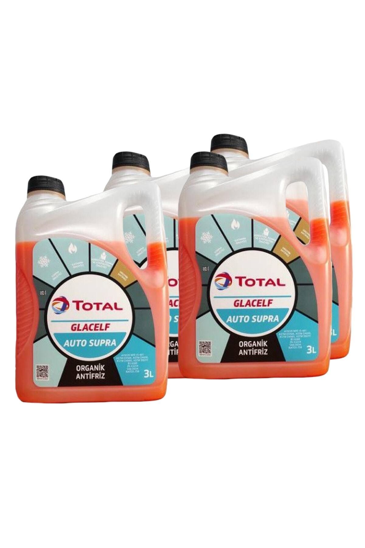 TOTAL Glacelf Auto Supra Antifriz Kırmızı 3 Litre (2021 Üretim) 4 Adet
