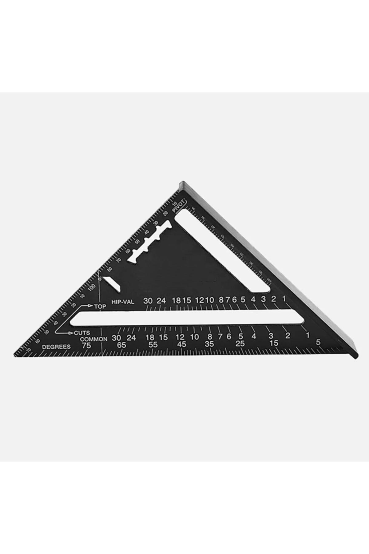 FIXPRO Alüminyum Üçgen Gönye Metal Marangoz Üçgen Gönye Çizim Ölçüm Gönyesi 185 Mm