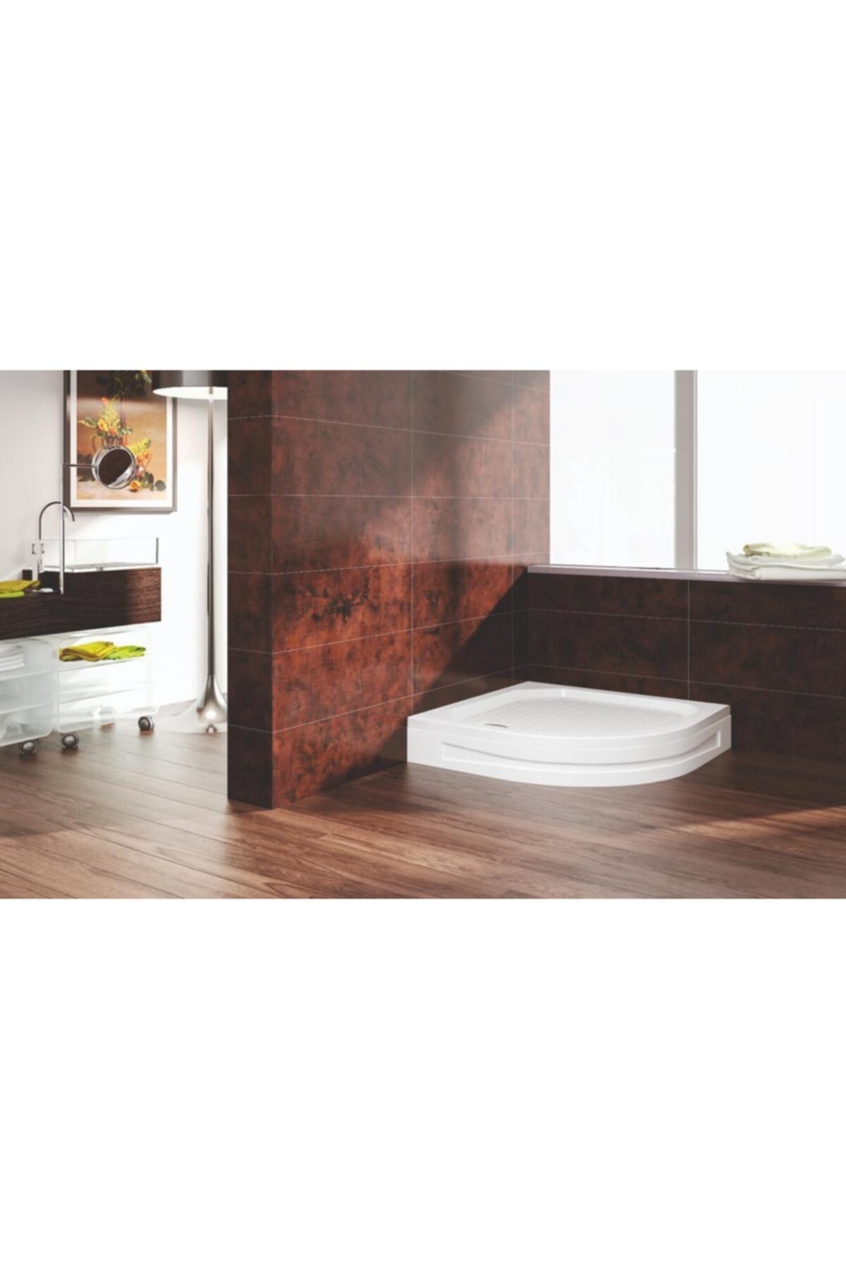 ASUCAM Asu Duş Teknesi 95x95 Oval