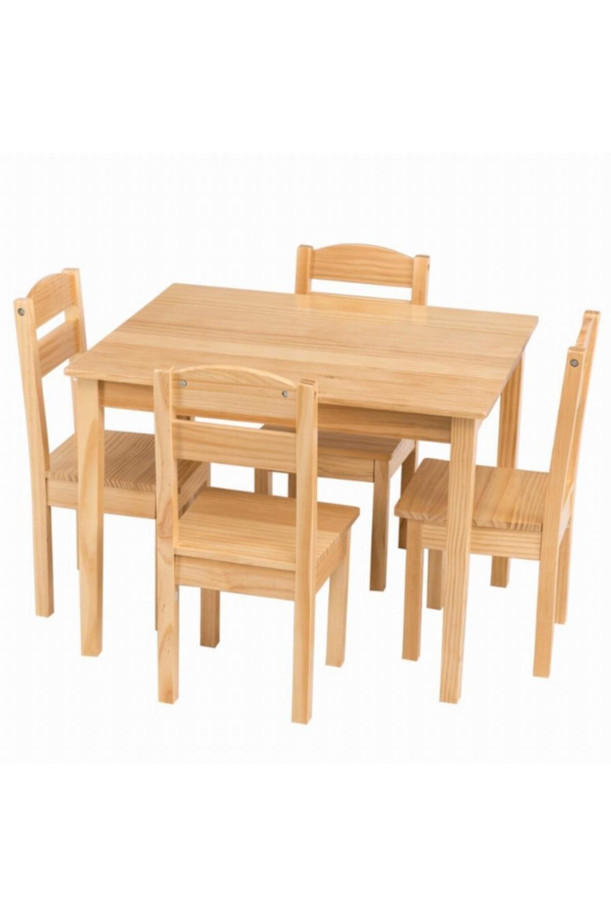 KILIÇİN Masa Sandalye Seti Tamamı Çam Ahşap Çocuk Odası