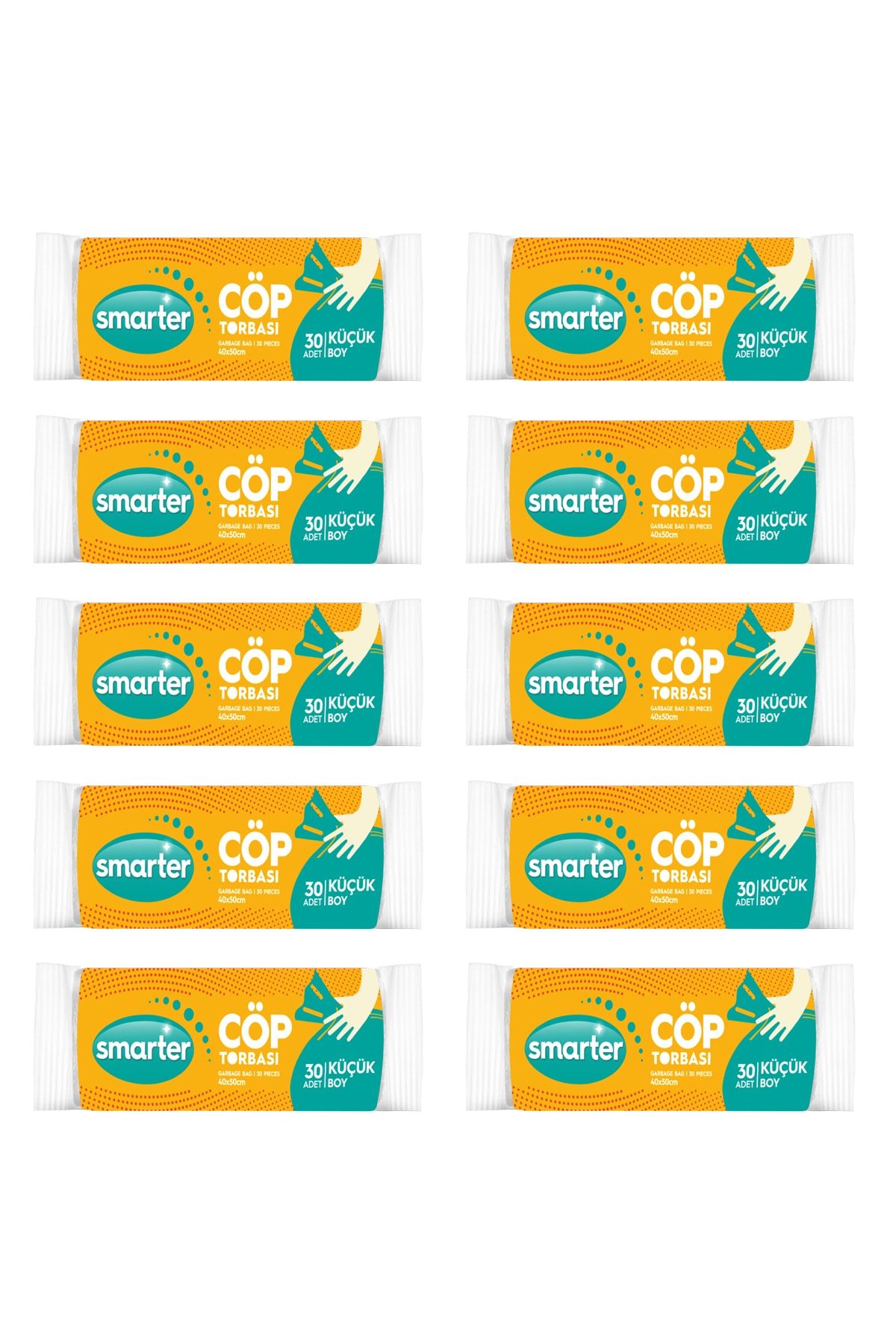 SMARTER 10 Lu Küçük Boy Çöp Torbası Mini 40x50cm ( Çöp Poşeti )