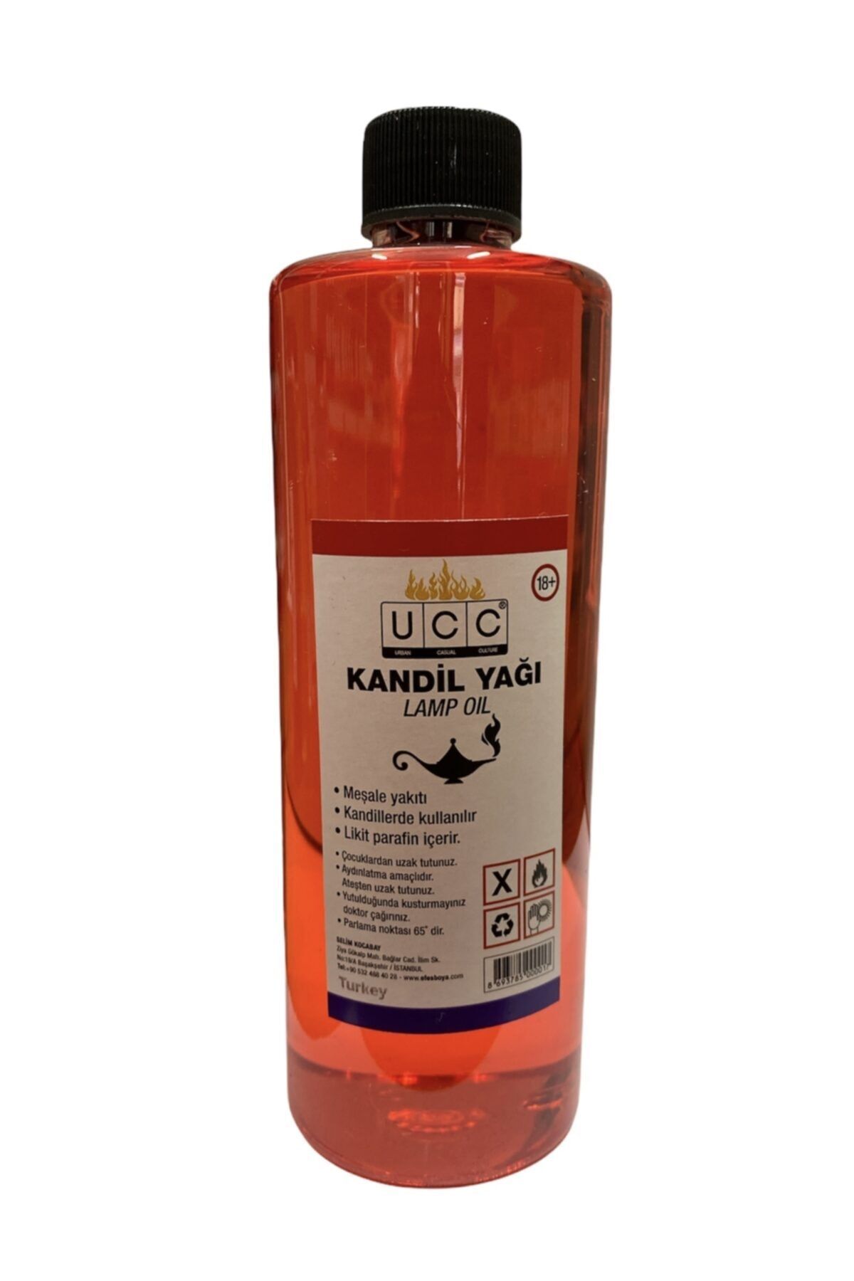 UCC Point Care Kırmızı Kandil Yağı Kokusuz Dumansız Iç Mekan Gaz Lambası Yakıtı 400 Ml
