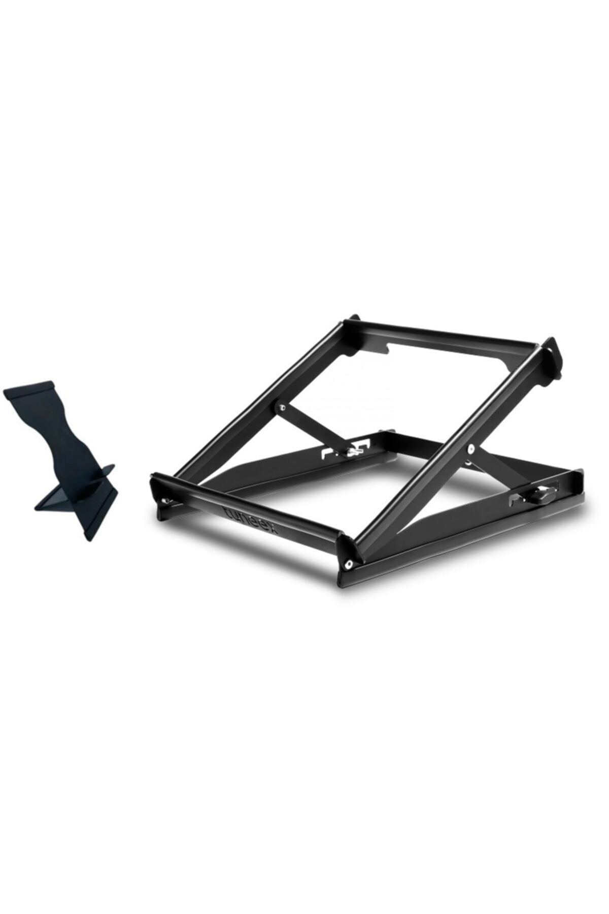 tuneex 2'li Set - 5 Kademeli Çelik Notebook Laptop Yükseltici Altlık & Telefon Tablet Tutucu Stand - 2 Ürün