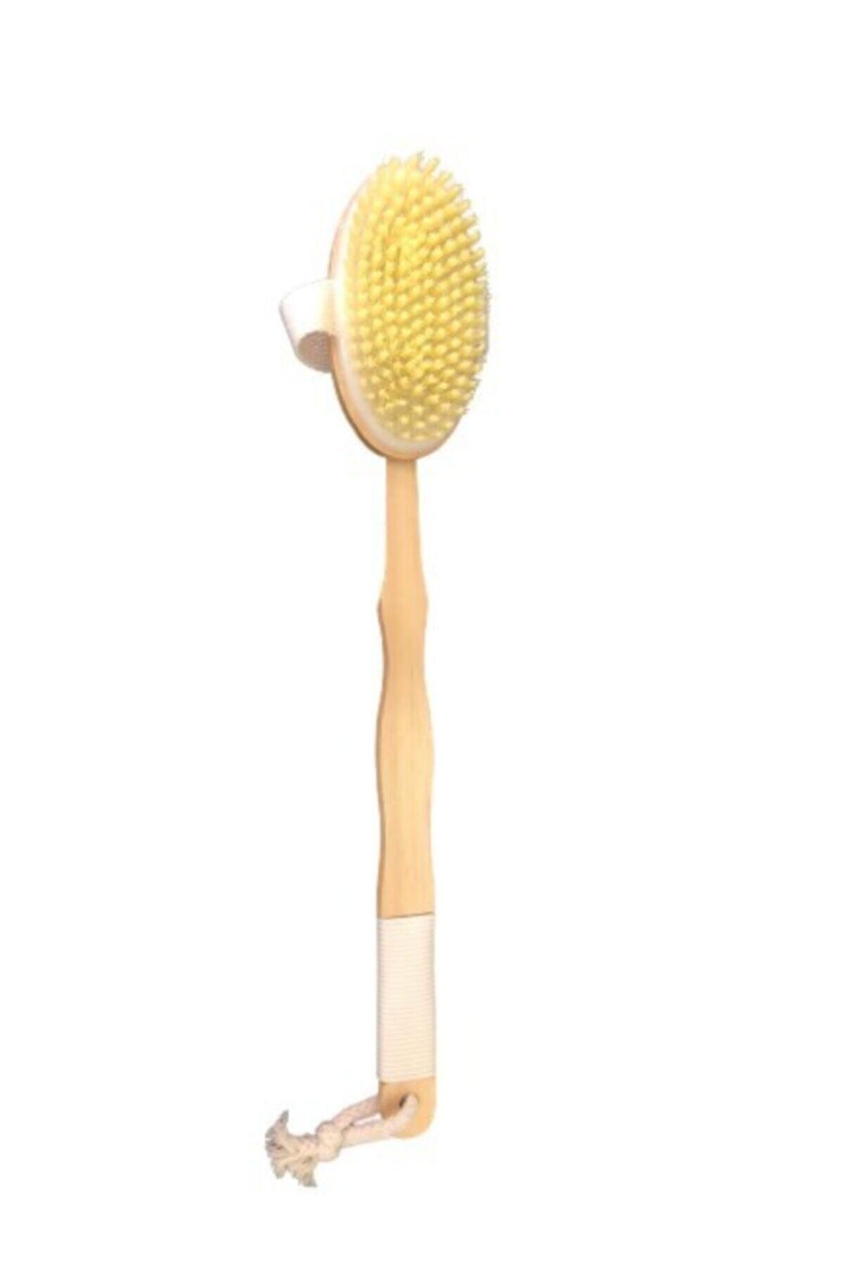 Bora Banyo Fırçası Saplı Ahşap Banyo Sırt Fırçası