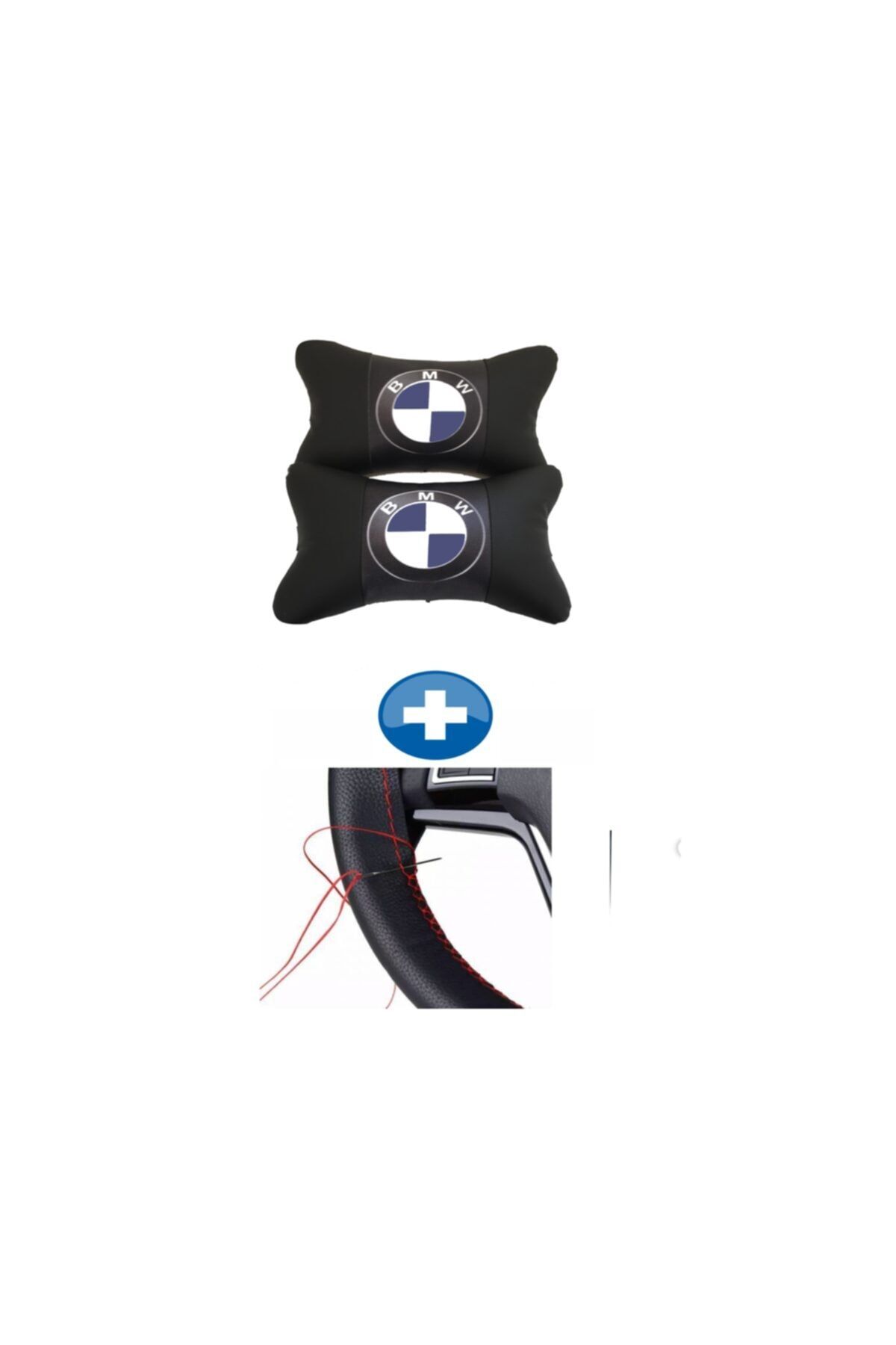 AYAZGURUP Bmw 6 Serisi Dikmeli Direksiyon Kılıfı + 2 Li (ultra Lüx) Ortopedik Boyun Yastığı