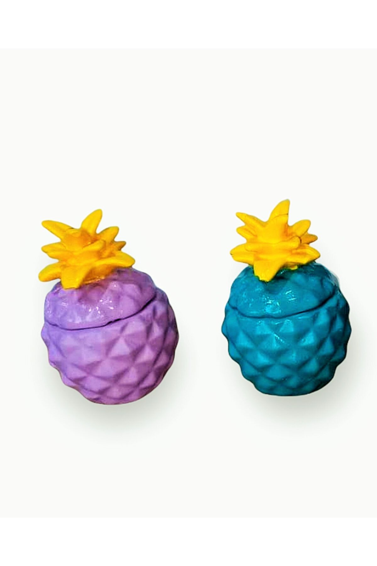 ZAVANSA Kahve Yanı Ananas Figürlü Lokumluk Ve Şekerlik 2'li Set