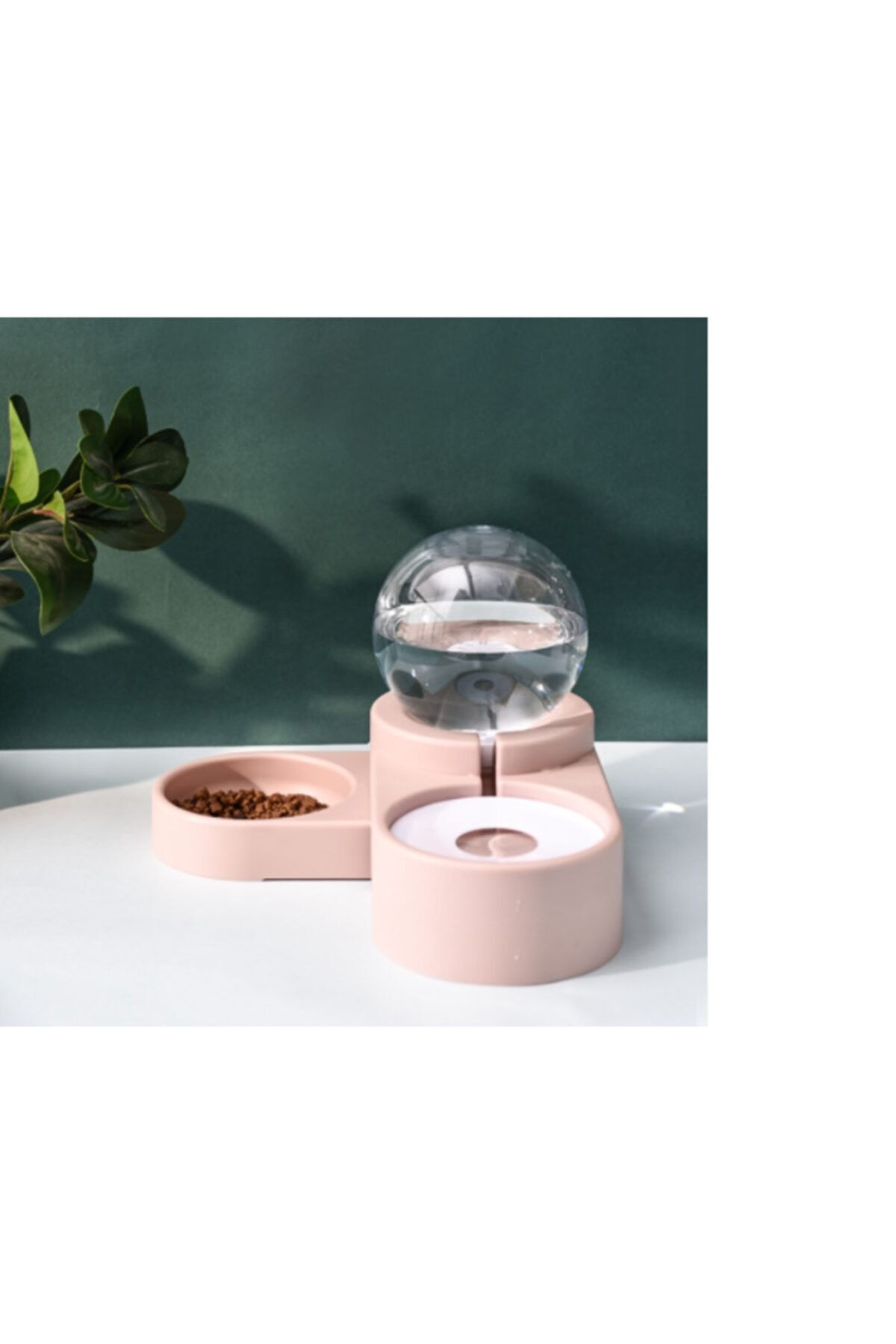 MİKOPET Round Kedi Köpek Mama Su Kabı-pembe