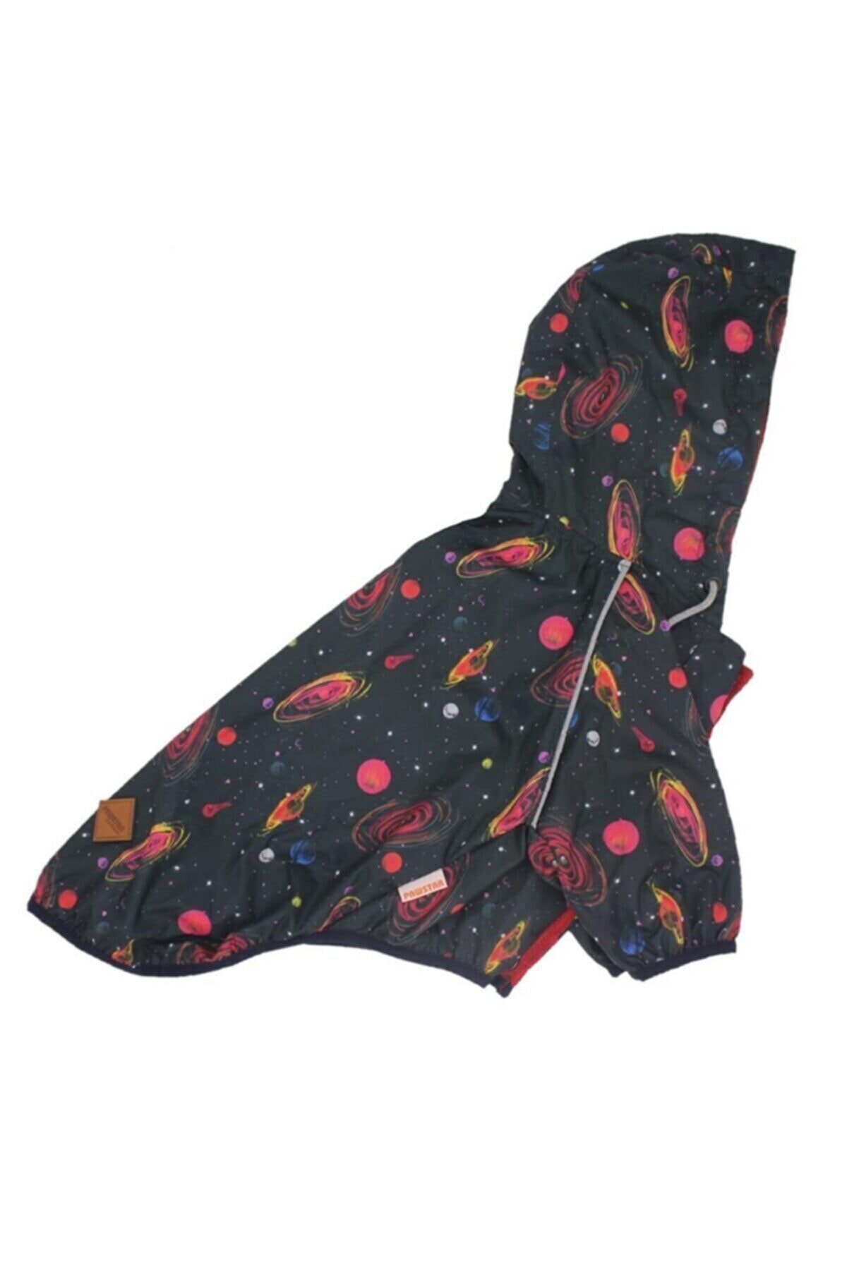 Pawstar Galaxy Desenli Fileli Büyük Irk Yağmurluk Köpek Kıyafeti