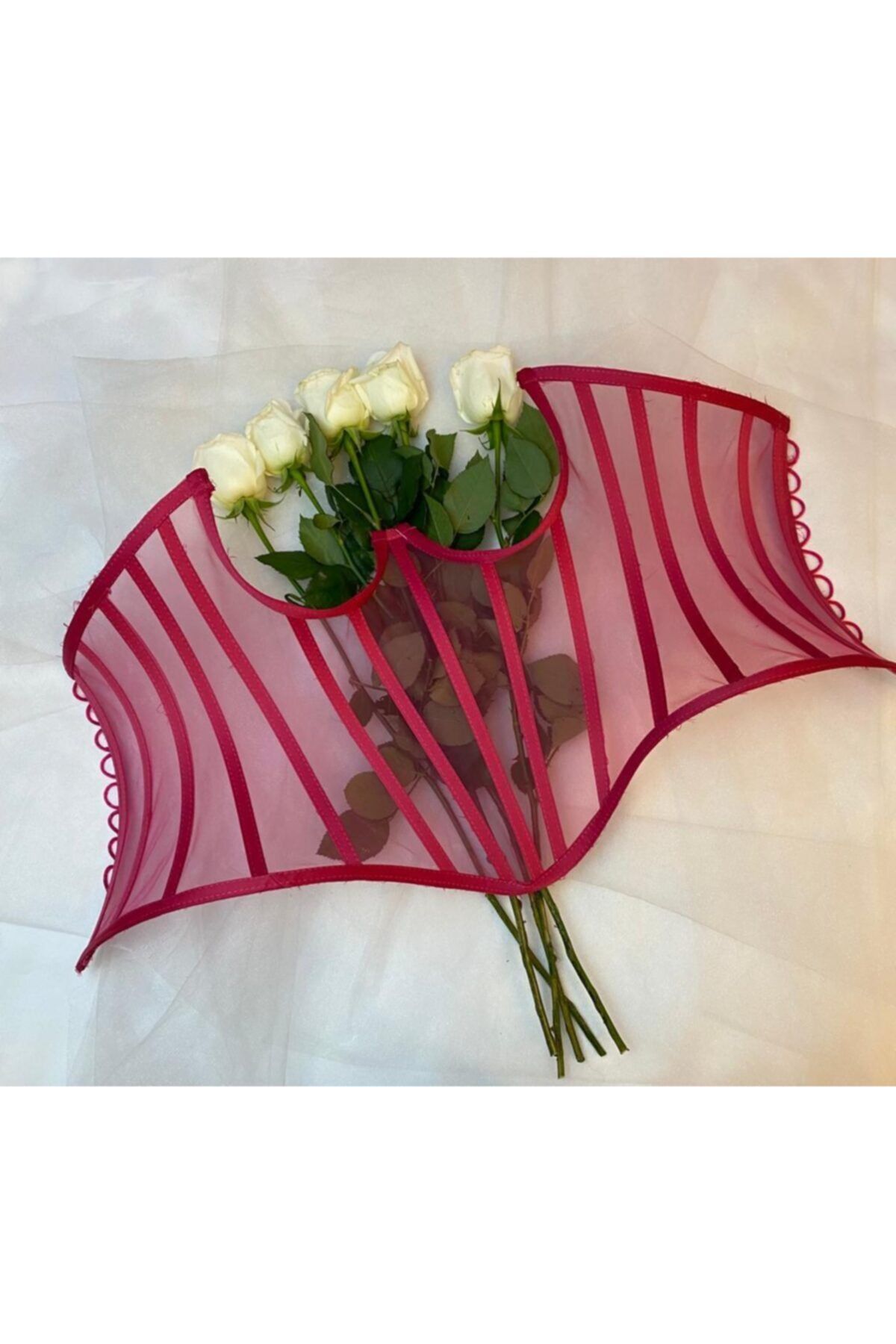 EDLİNGERİE Pembe Vintage Bel Korsesi