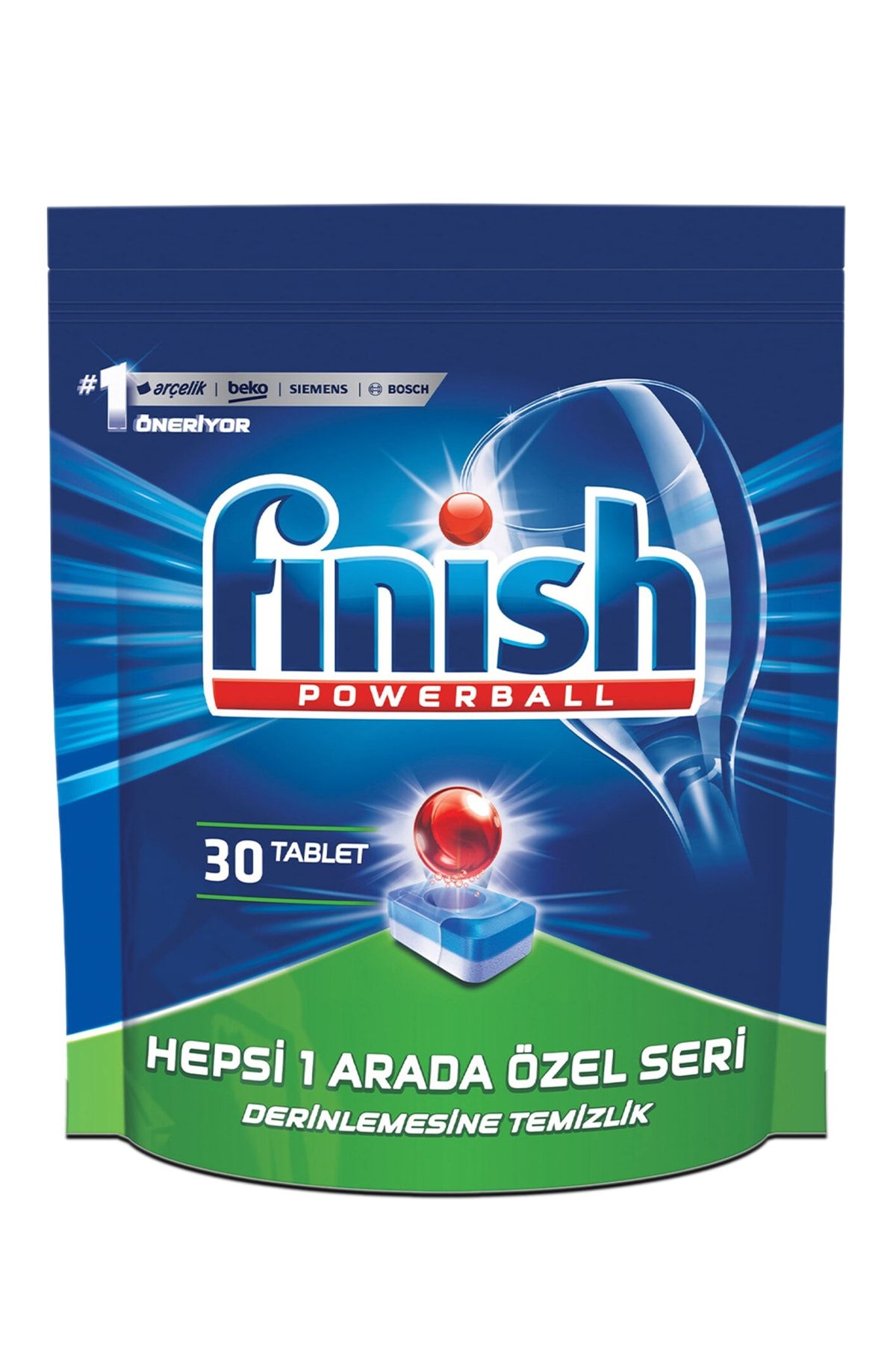 finish powerball Hepsi Hepsi 1 Arada Özel Seri 30 Tablet Bulaşık Makinesi Deterjanı