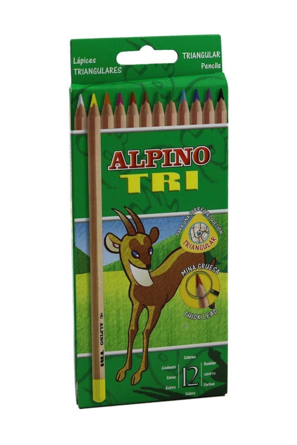 Alpıno Alpino Trimax 12 Renk Üçgen Kuru Boya Al-128