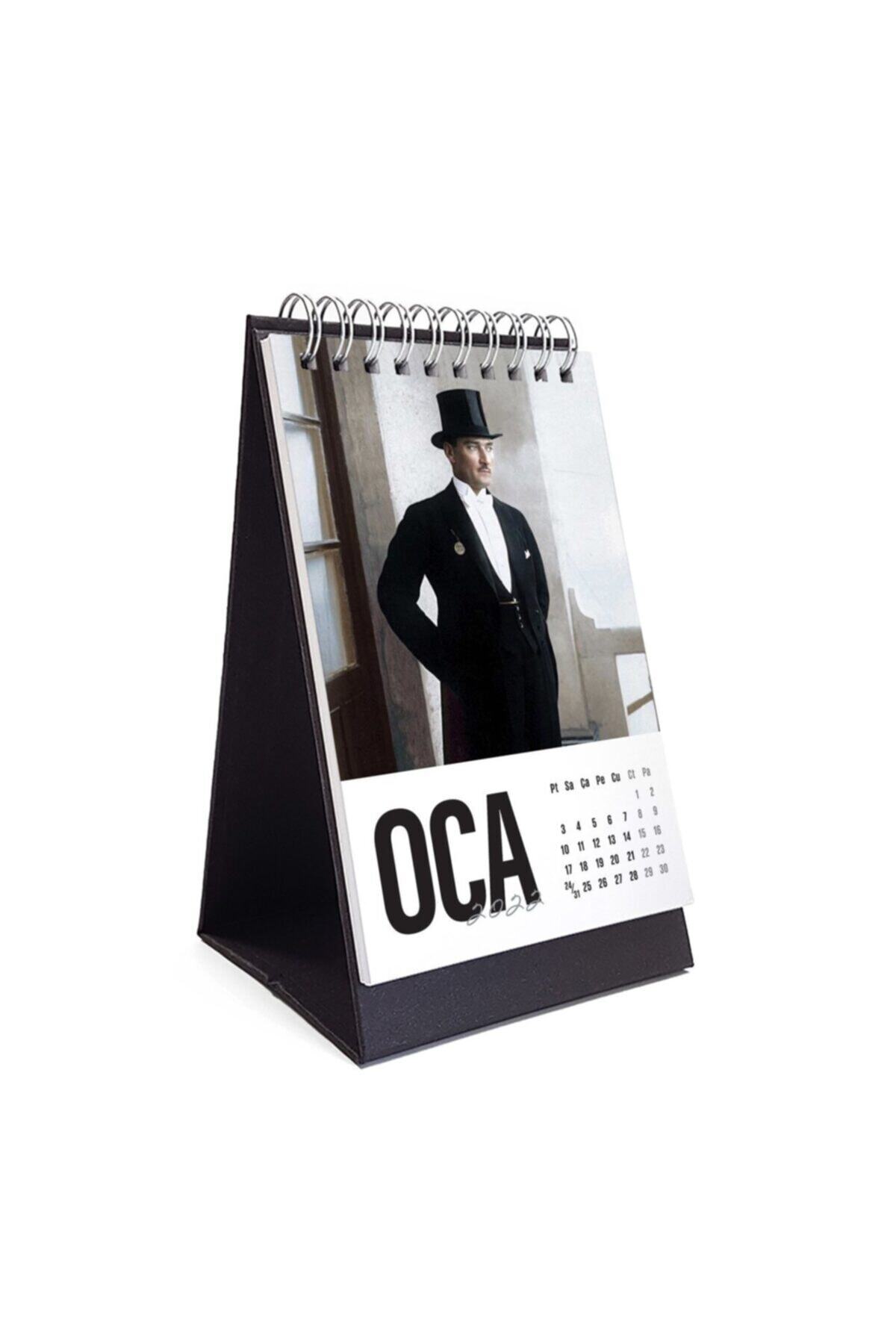 bi'aldım Atatürk Takvimi 2022 Siyah Masa Takvimi Dikey Form