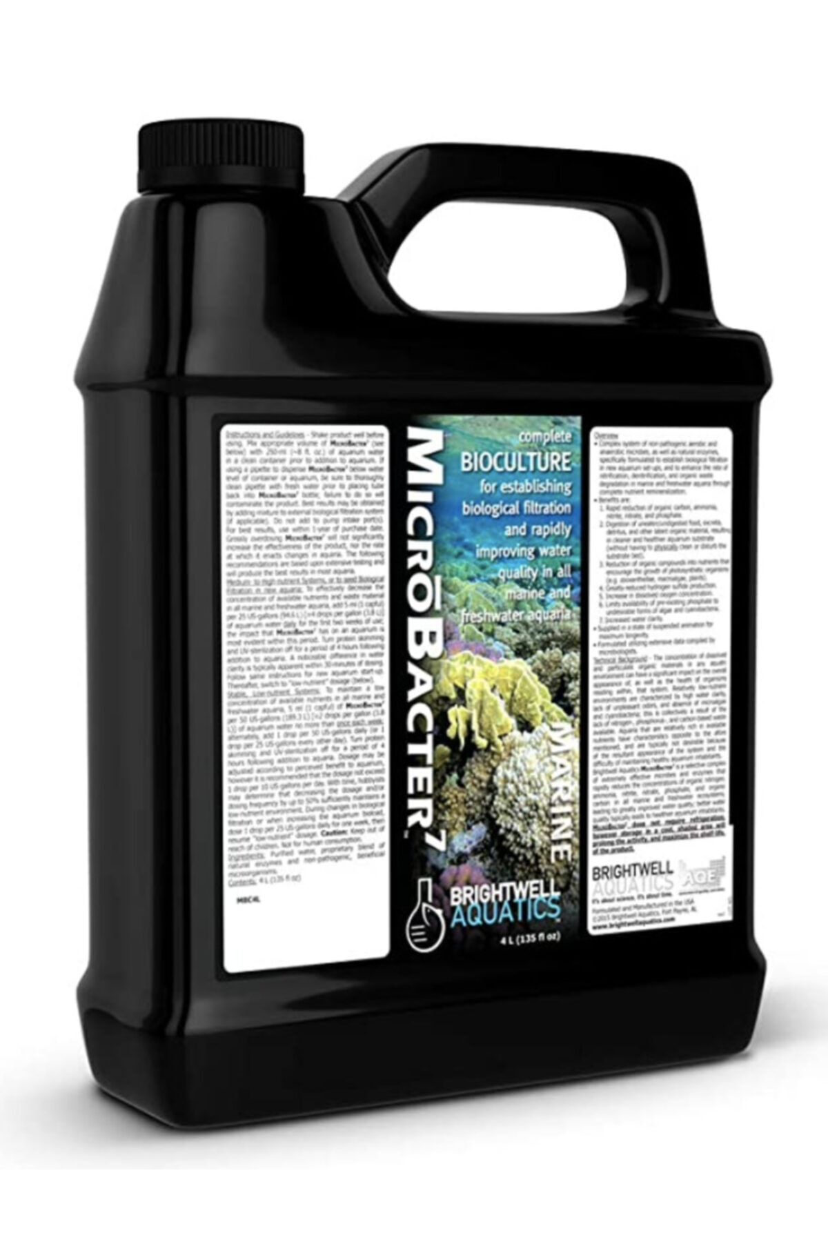 Brightwell Aquatics Brightwell Microbacter7 - Tuzlusu & Tatlısu Akvaryumu Bakteri Kültürü 4 Lt