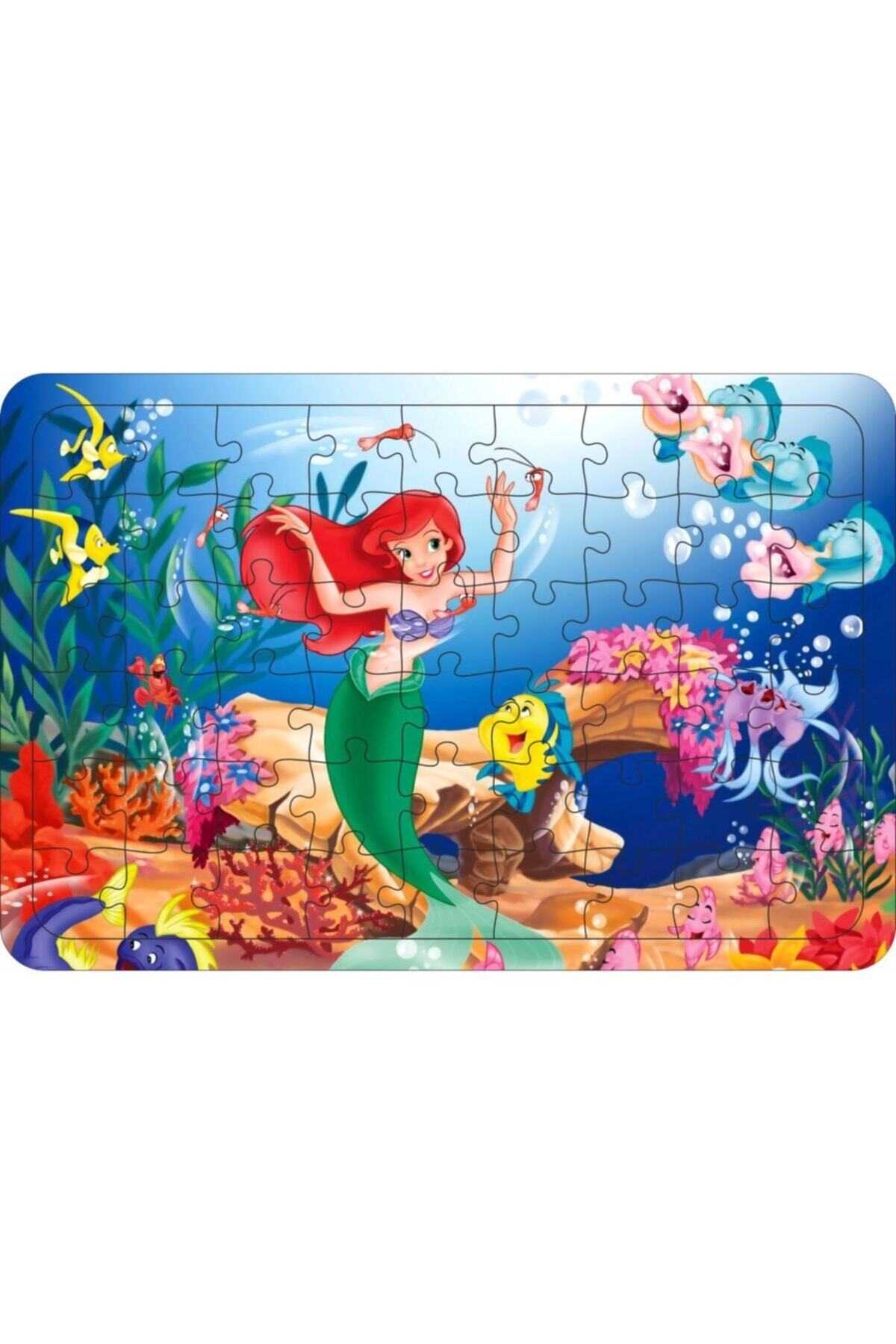 Güven Serigrafi Deniz Kızı 54 Parça Ahşap Çerçeveli Puzzle Yapboz