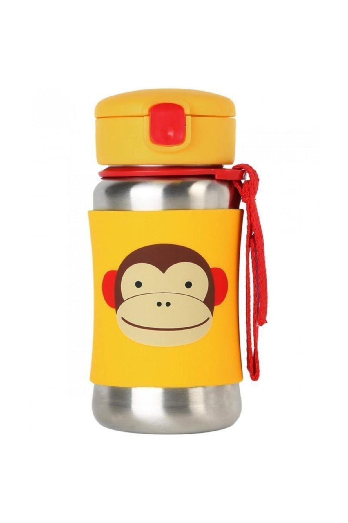 Skip Hop Pipetli Paslanmaz Çelik Suluk 350 Ml Maymun