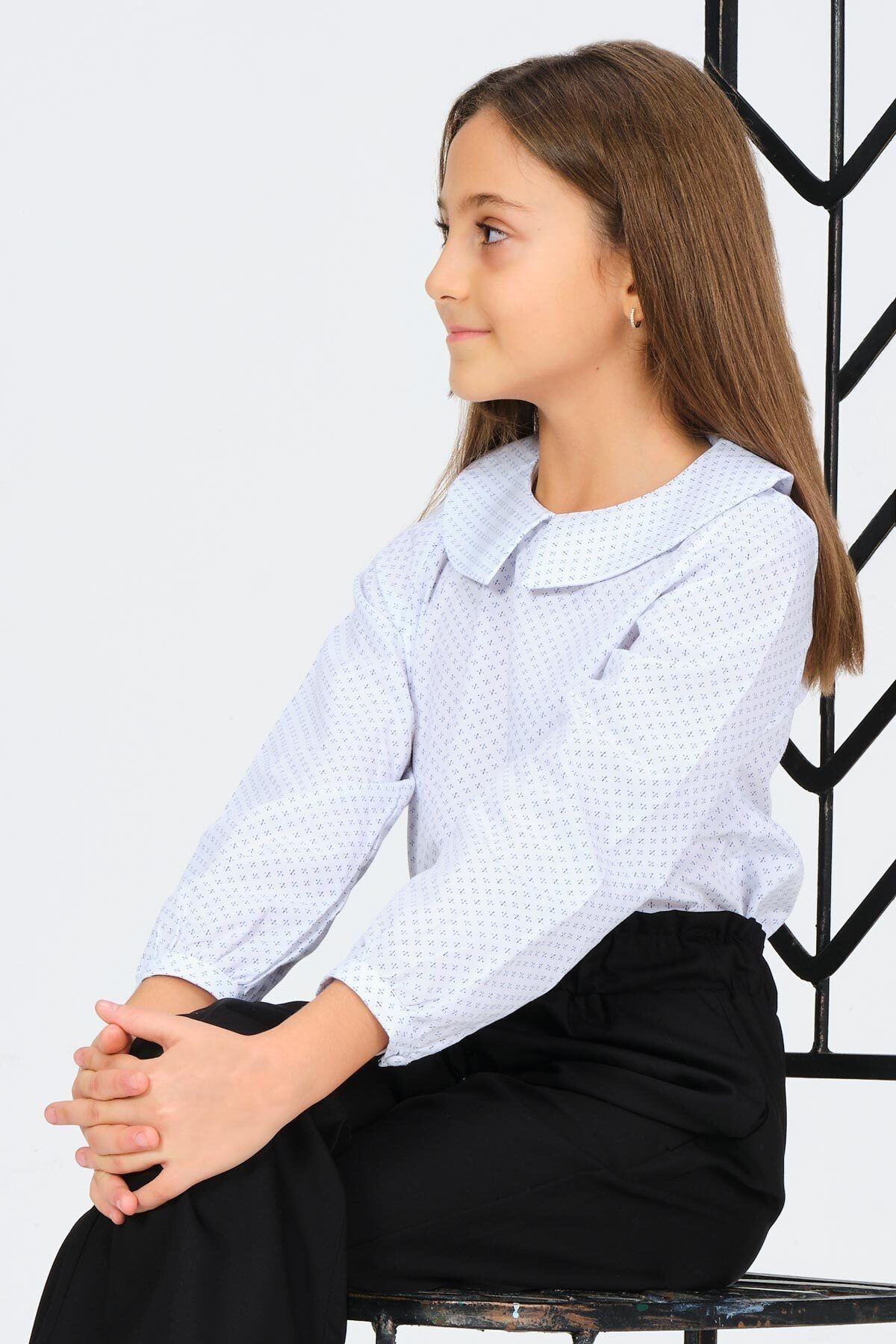 Alaya kids Puantiye Poplin Gömlek