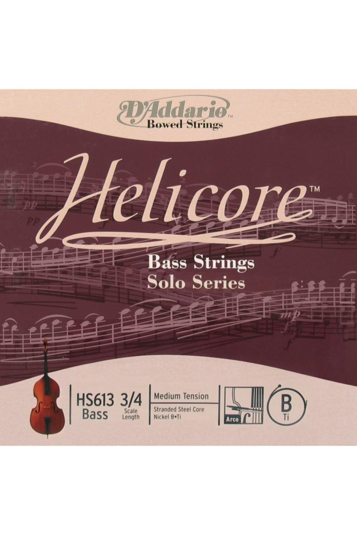 Daddario Daddarıo Hs613 Kontrabas Tek Tel, Helıcore, E-mi, Scale 3/4, Ba