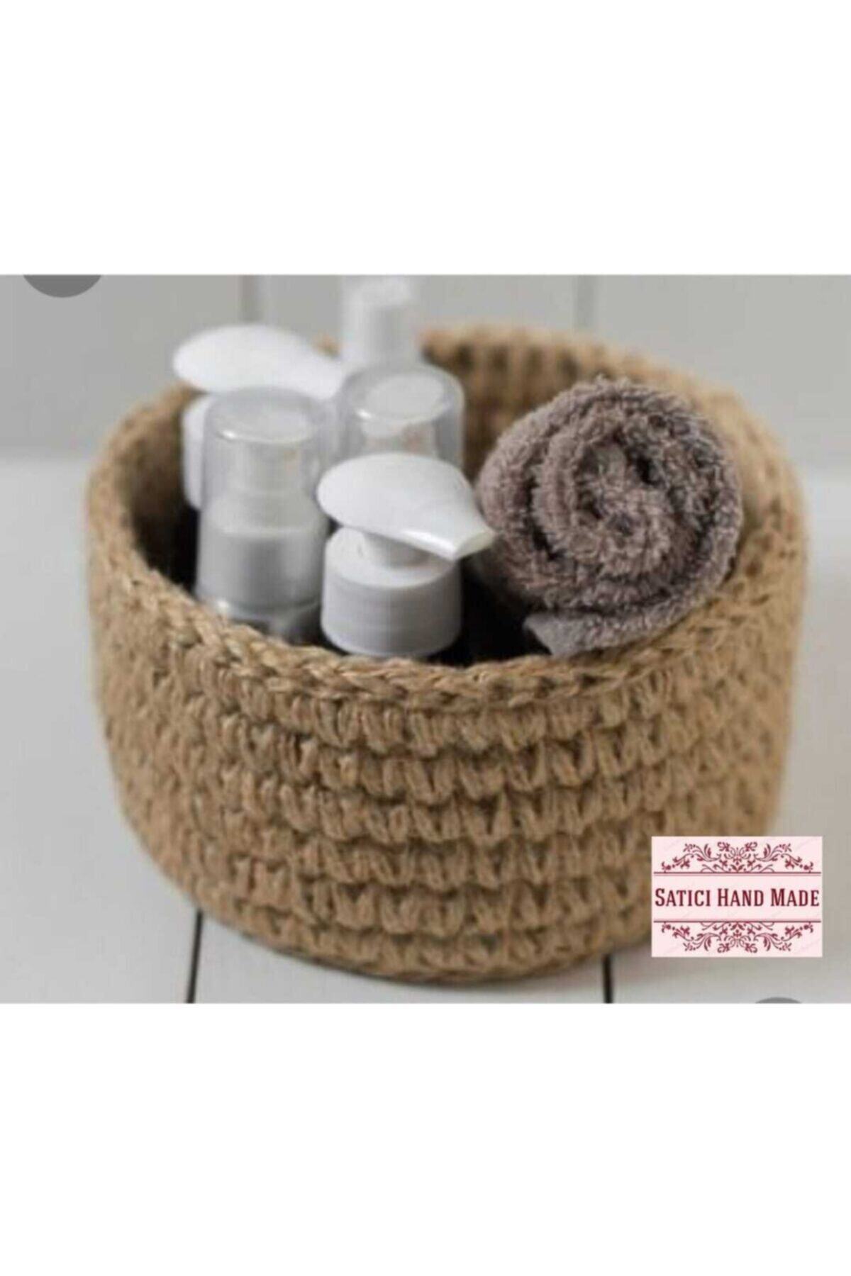 EL İŞİ Hasır Jüt Halat Sepet