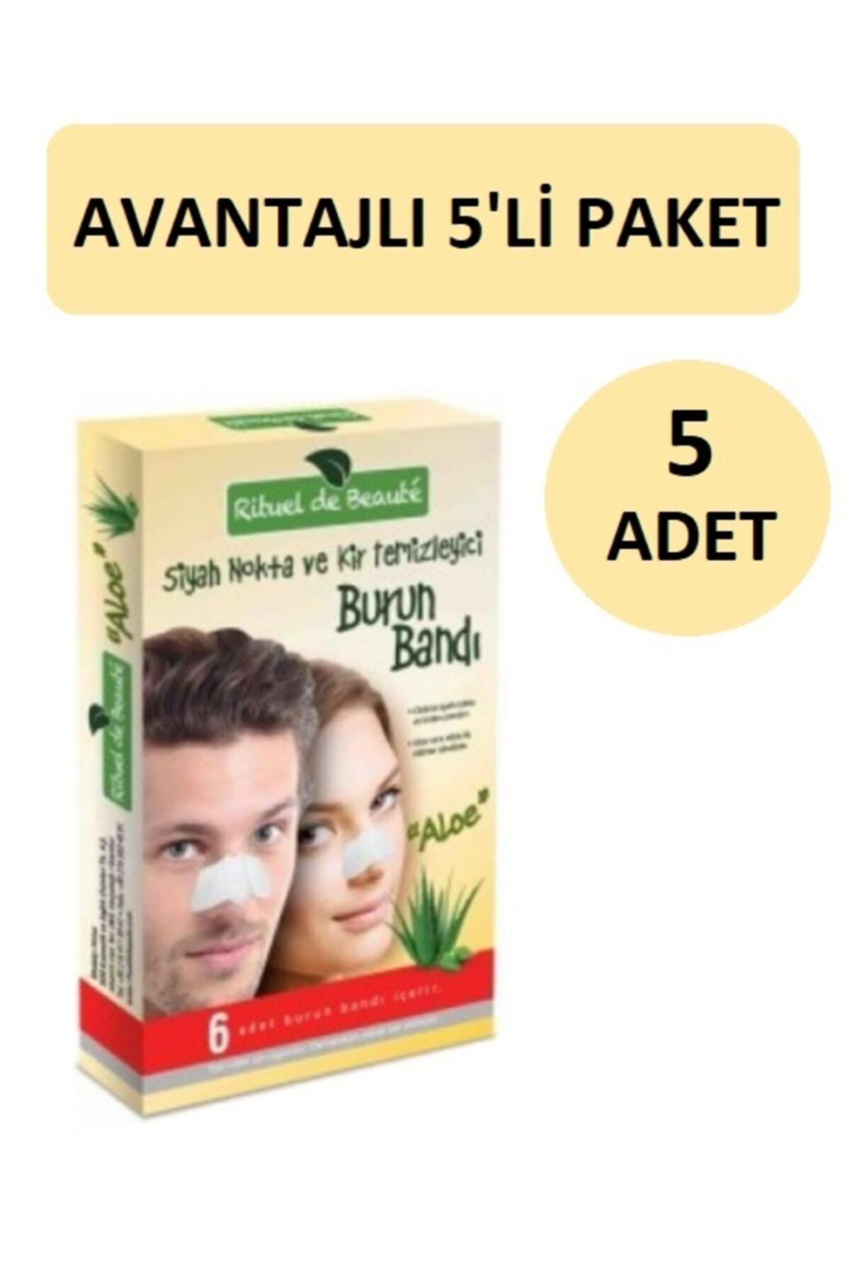 Rituel De Beaute Siyah Nokta Ve Kir Temizleyici Burun Bandı 5'li Set