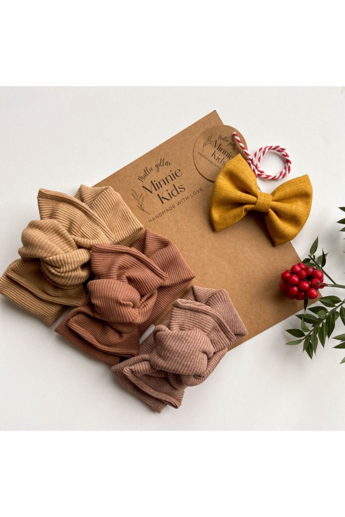 MinnieKids Minniekşds Kız Çocuk 3 Lü Ribana Bandana Seti- Kts ( Hediyeli )
