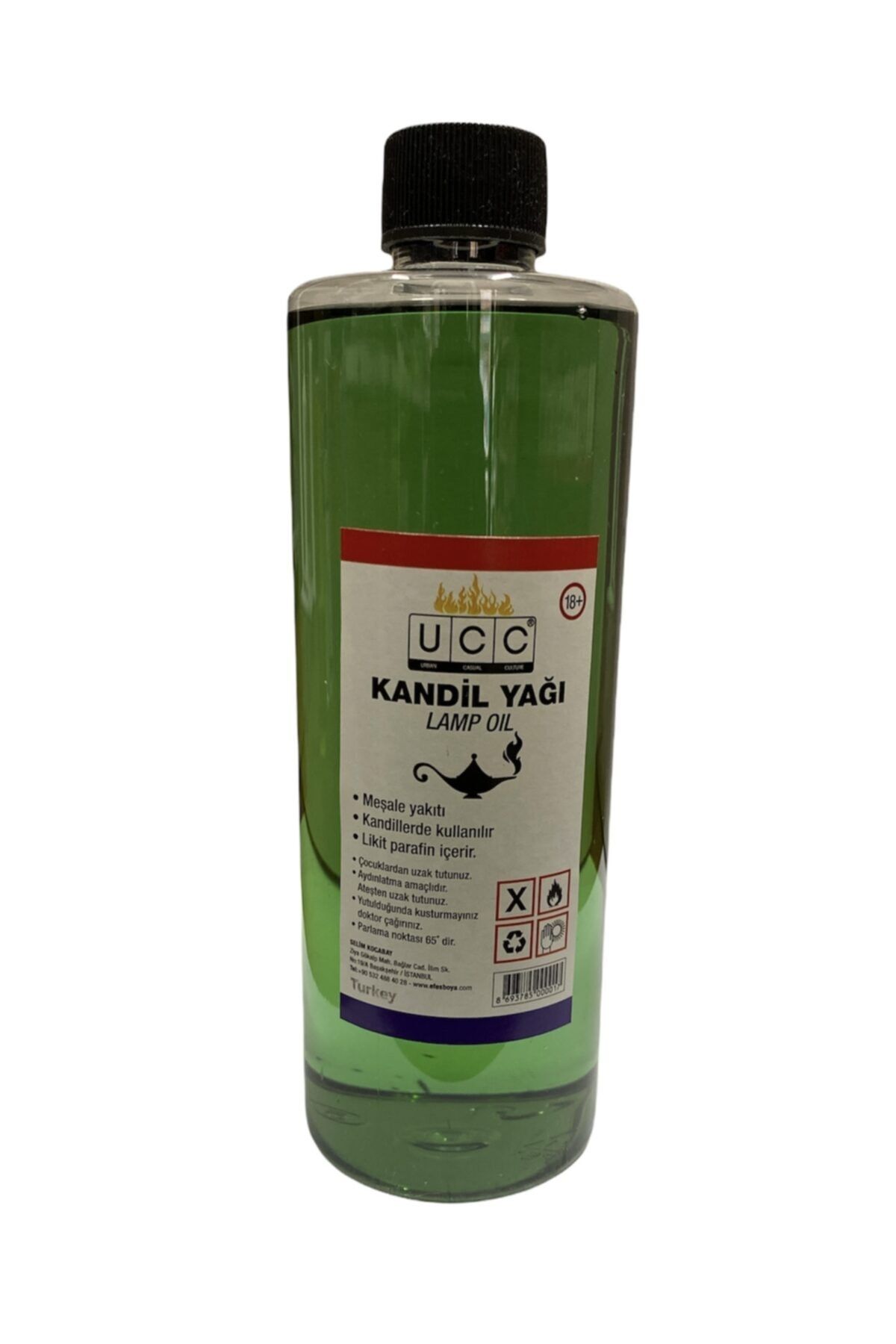 UCC Point Care Yeşil Kandil Yağı Kokusuz Dumansız Iç Mekan Gaz Lambası Yakıtı 400 ml