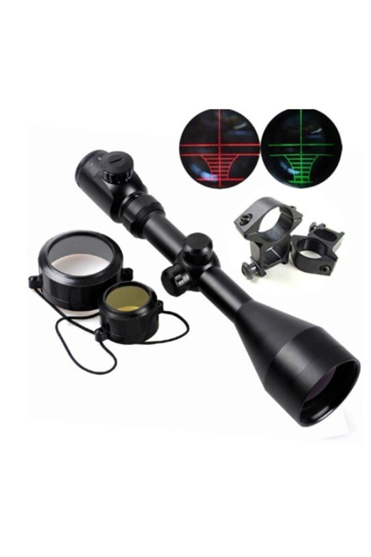 OZCMAX 3-9x56eg Yüksek Kaliteli Çıft Işık Kırmızı,yeşil Kaynaklı Avcılık Süfer Tüfek Dürbün(b)