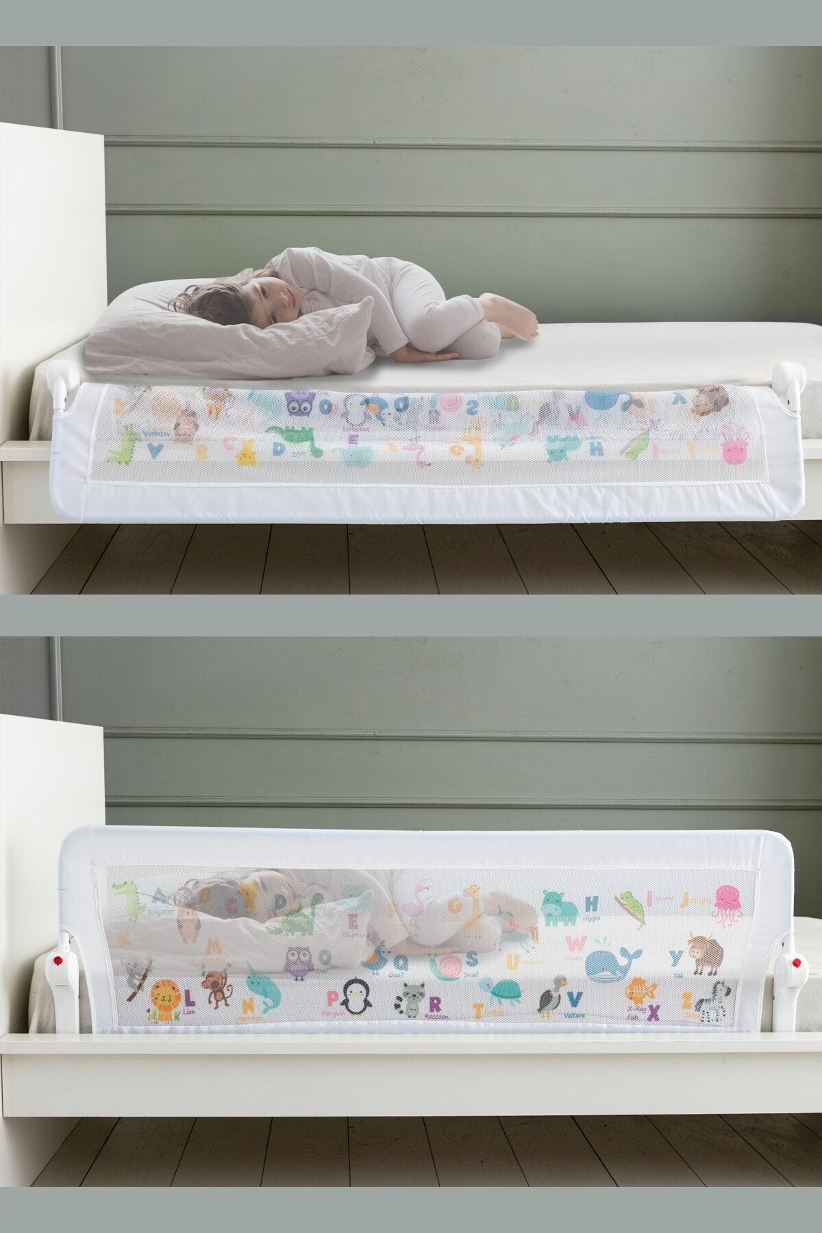 elfobaby Katlanabilir Orta Boy 120 Cm Beyaz Yatak Bariyeri