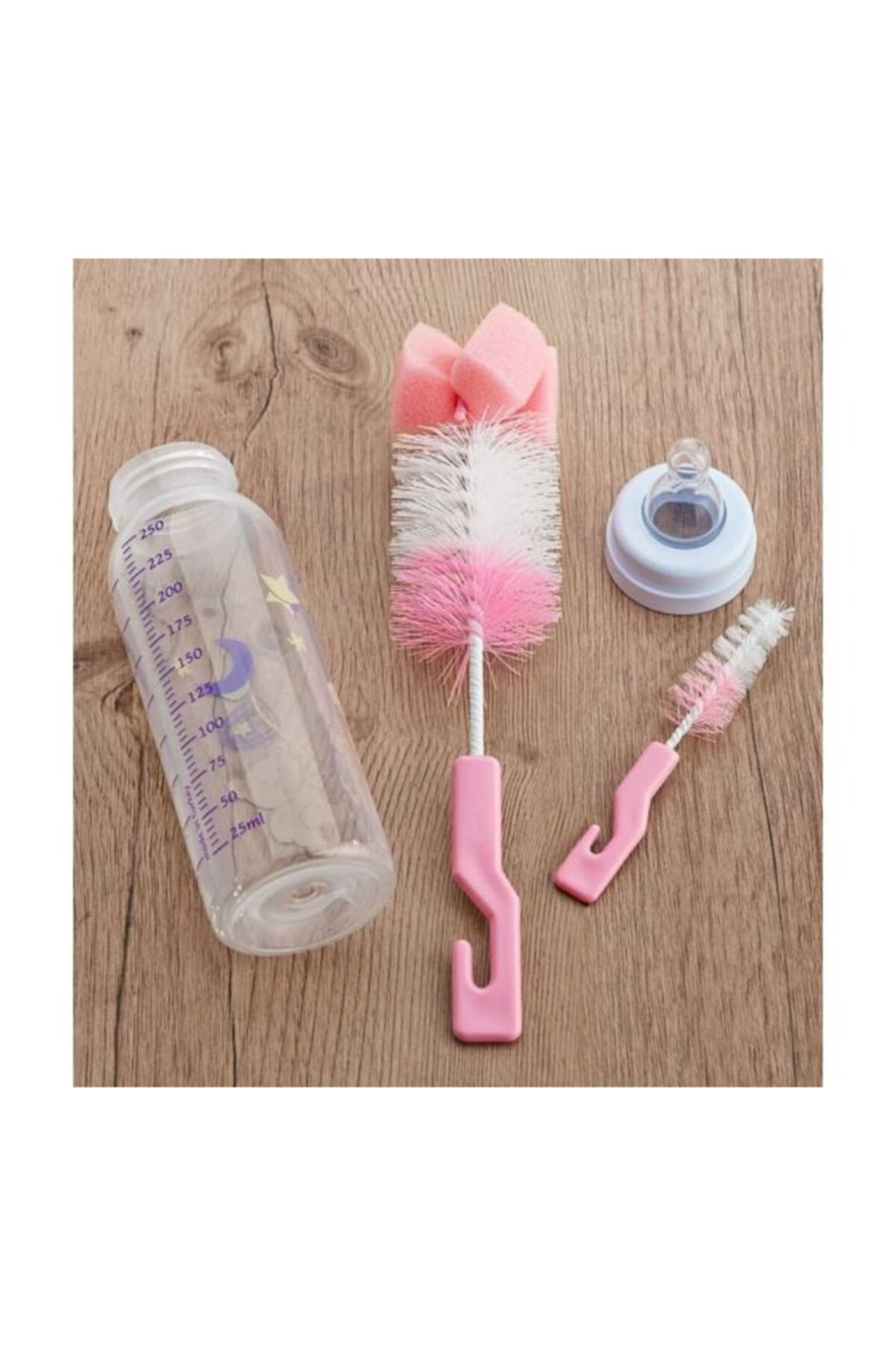 Yetkin Home Naylon Kıllı Süngerli Biberon Yıkama Temizleme Fırçası Seti Takımı