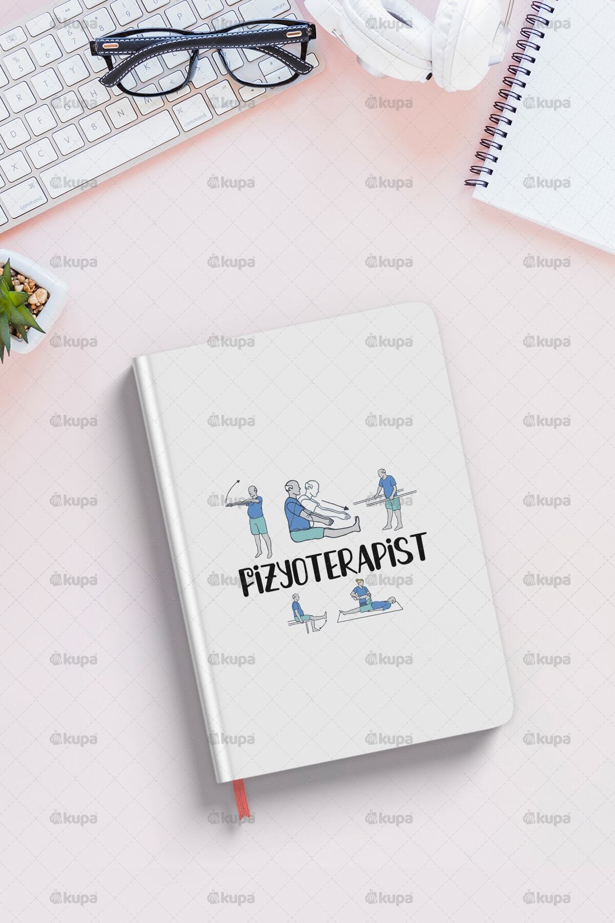 Mykupa Fizyoterapist Baskılı Beyaz Defter Ajanda