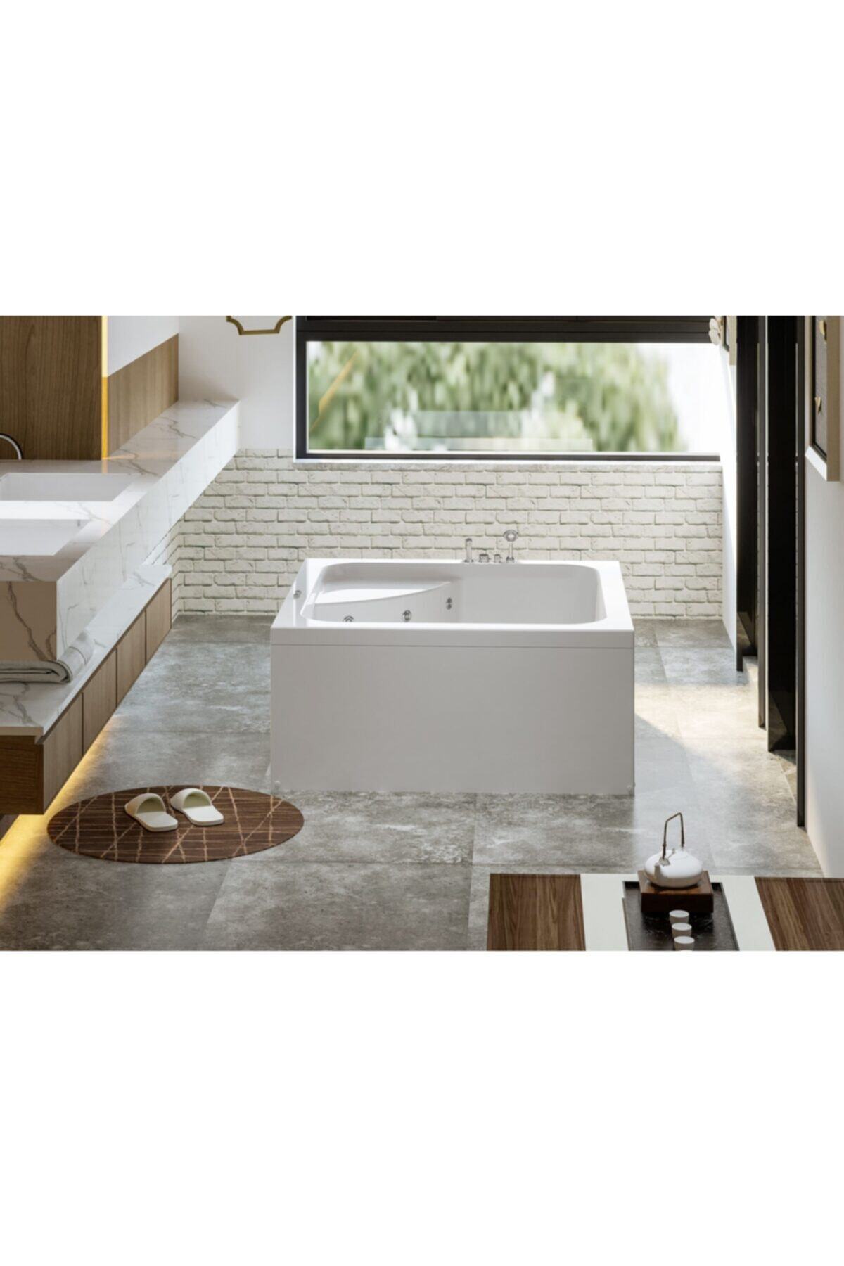Stina Marea 100x100x45 Kare Oturmalı Mini Küvet Hidro Masaj Sistemi