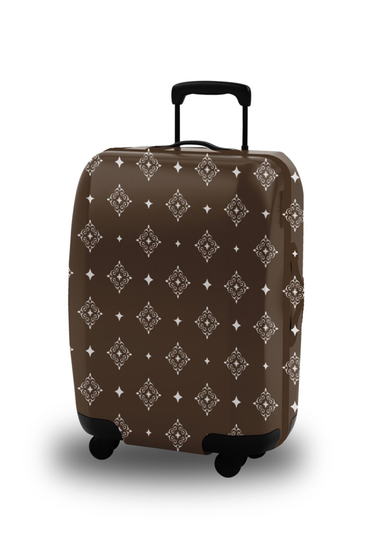 MY BAGS My Bag Polyester Desenli 45-85cm Kahverengi Akıllı Valiz Kılıfı
