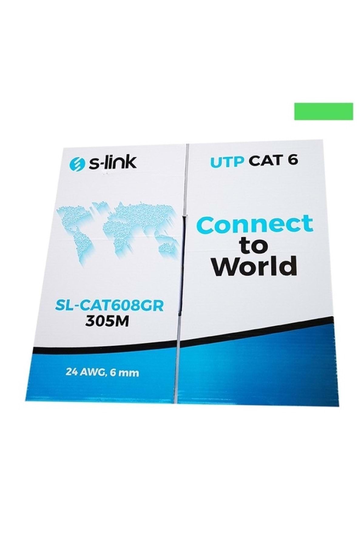 SLINK Sl-cat608gr Yeşil Cat6 Utp ( 305 Metre ) 24 Awg Network Kablosu