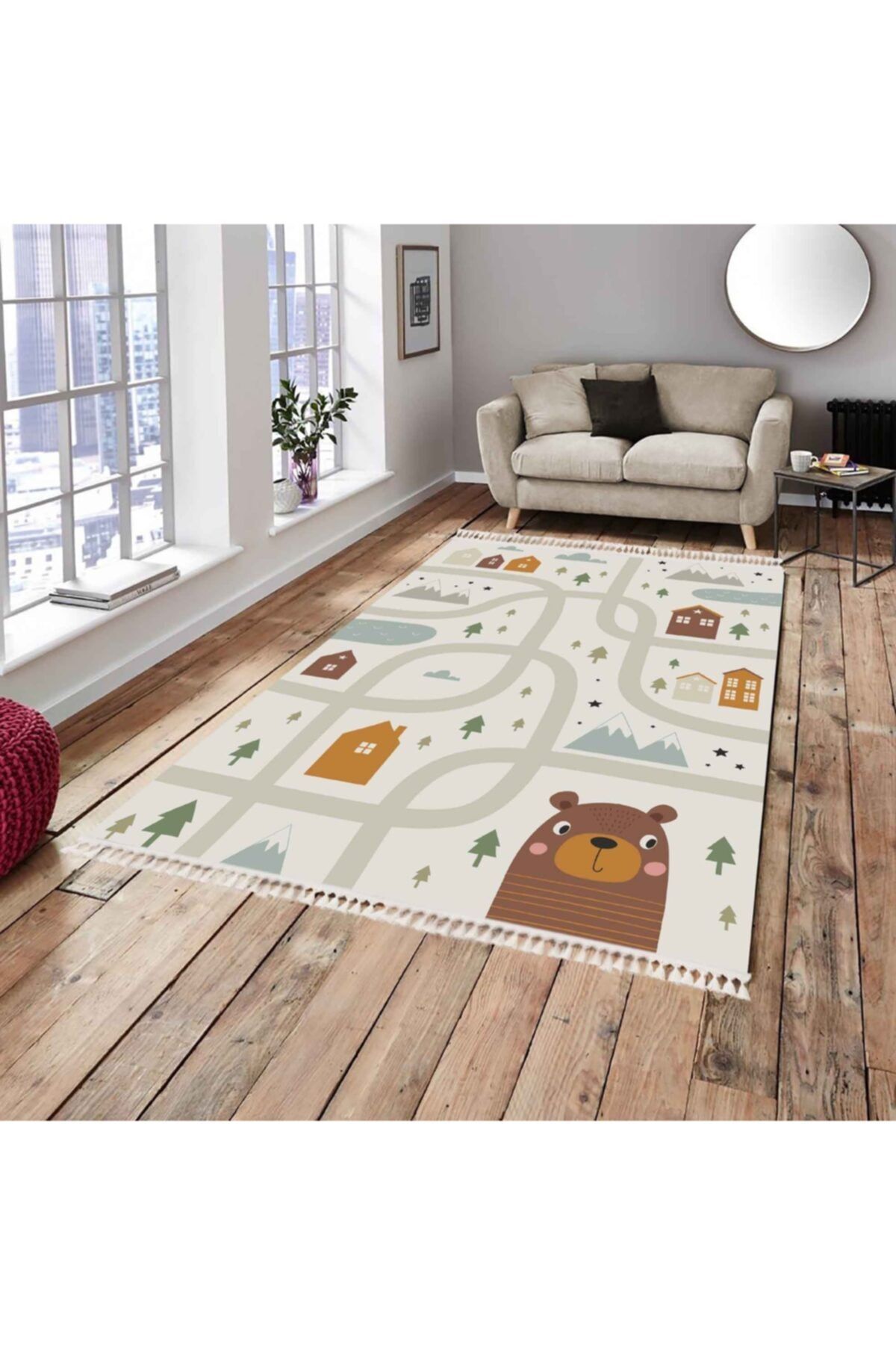 My Home Carpet Halı Dijital Baskılı Kaymaz Taban Ve Yıkanabilir