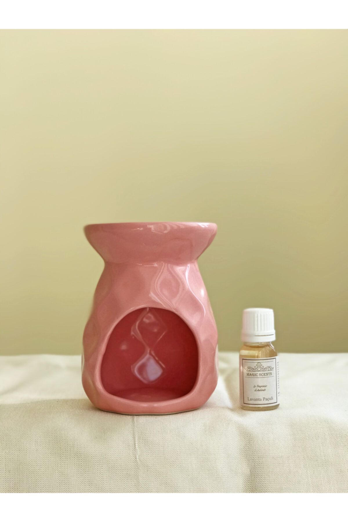 Bade Design Pembe Buhurdanlık Ve Buhurdanlık Yağı Seti