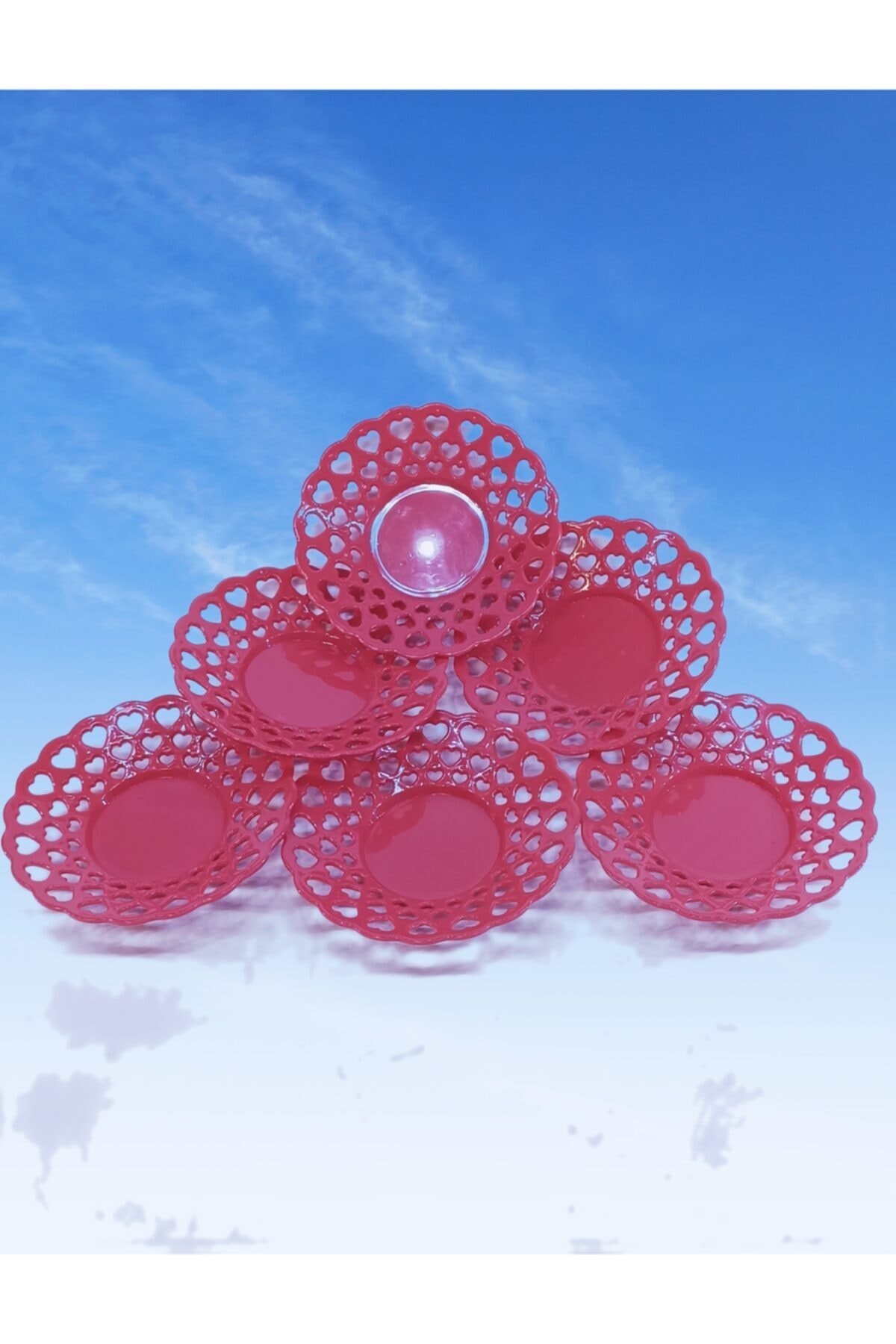 3can 6'lı Lüx Çay Tabağı