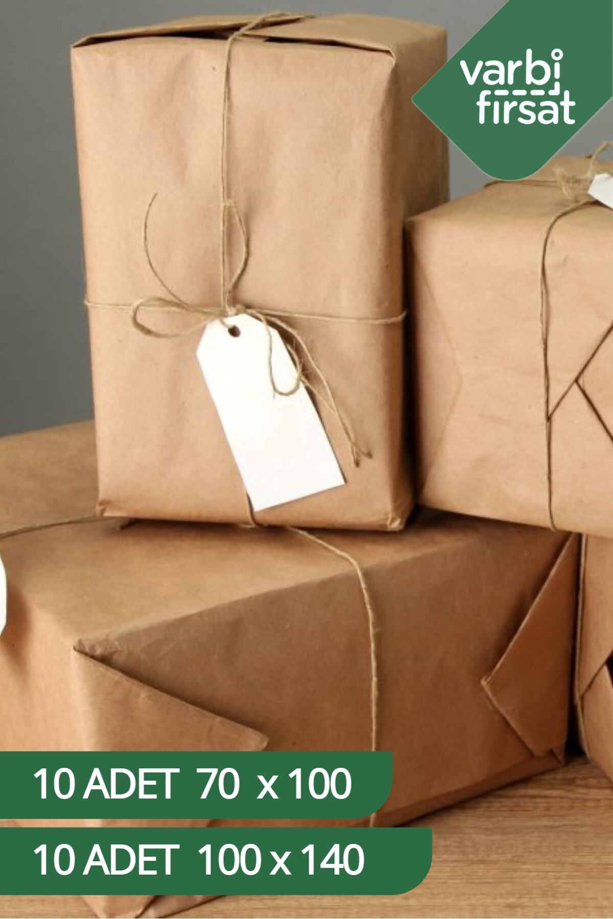 Varbifırsat Kraft Kağıt Ambalaj - Çeyiz Ve Paketleme Kağıdı Set 10 Adet 70 X 100 - 10 Adet 100 X 140 Cm