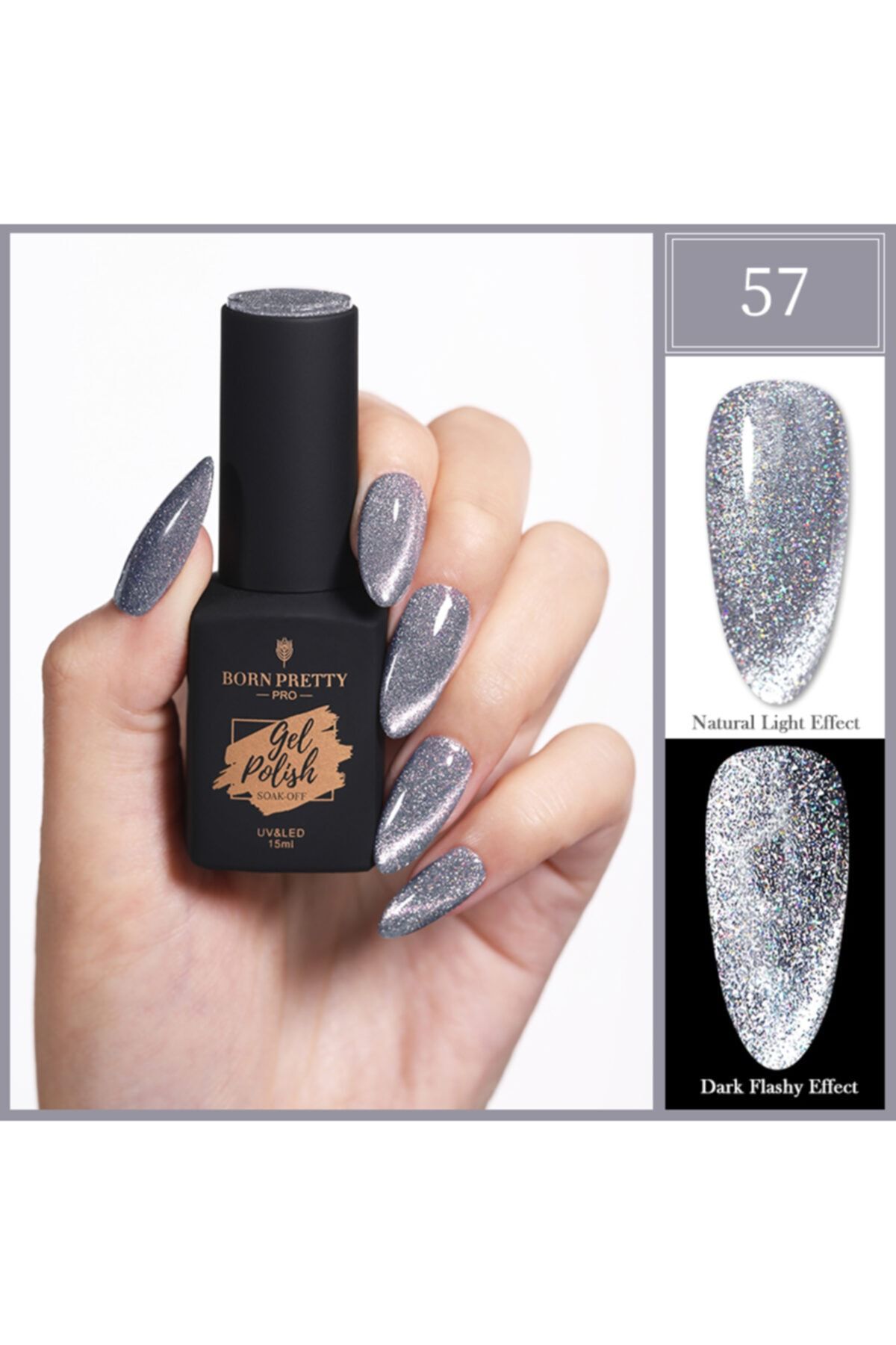 Born Pretty Pro Trubuty Serisi 15 Ml Cat Eye Reflectıve (kedi Gözü Reflektörlü) Kalıcı Oje