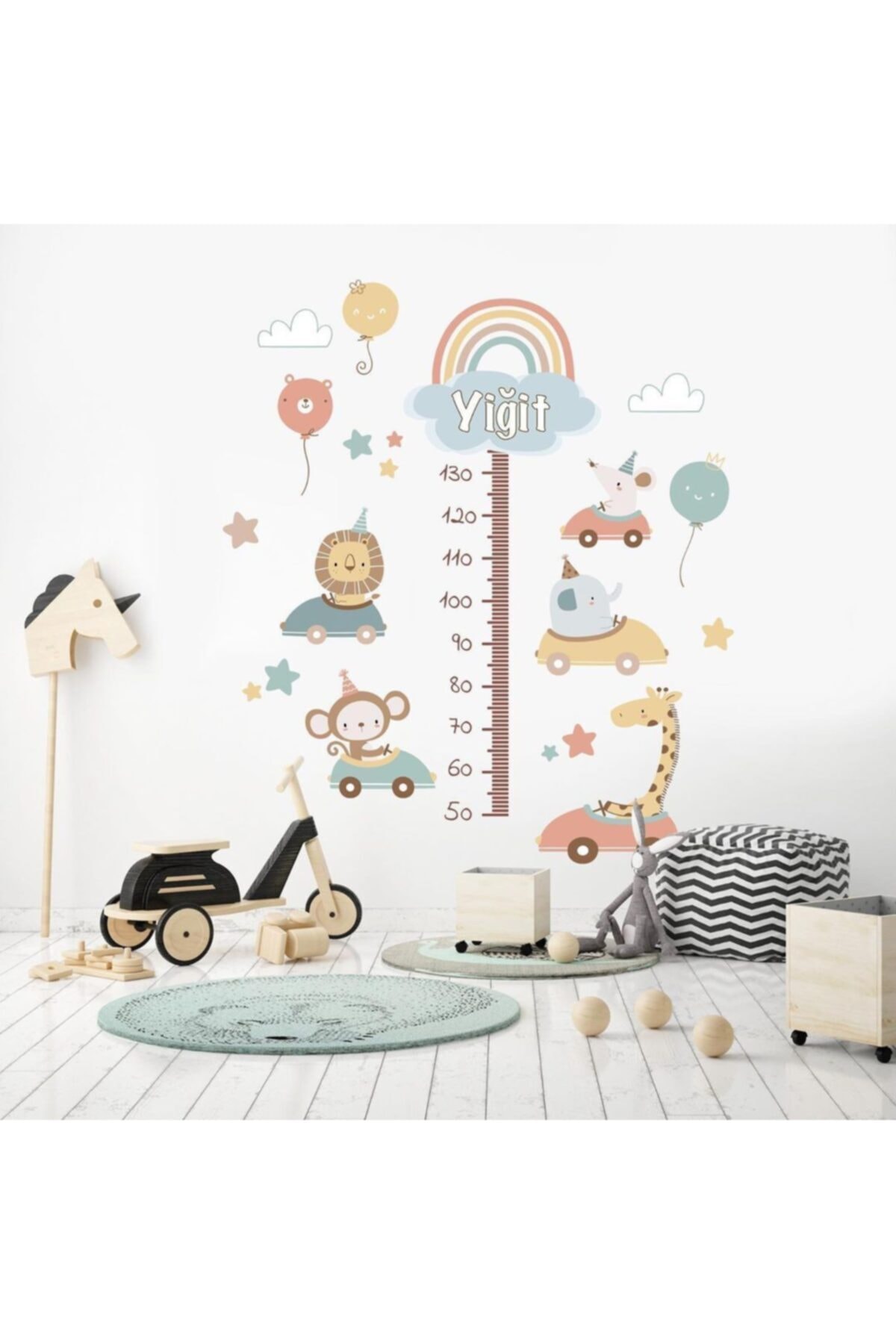 lismo kids Minik Dostlar Gezide Boy Ölçer Duvar Stickerı