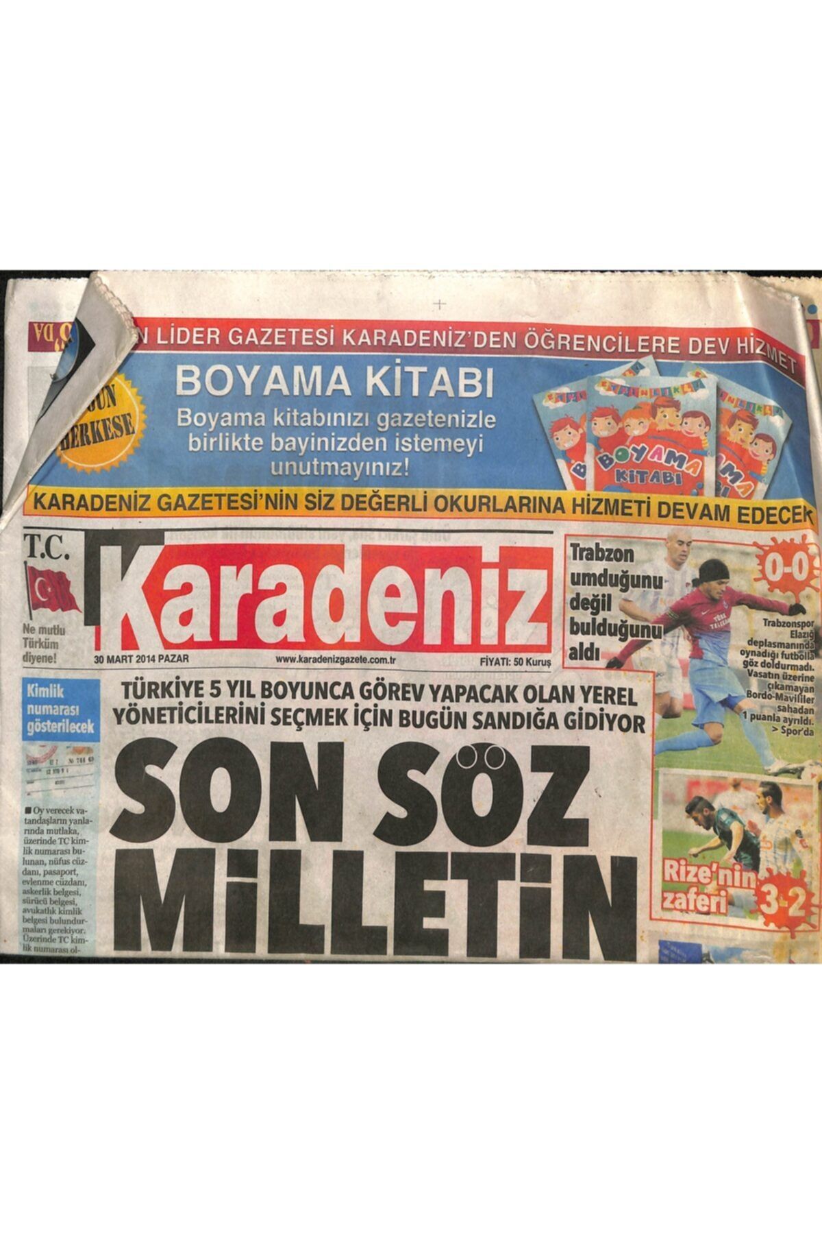 Gökçe Koleksiyon Karadeniz Gazetesi 30 Mart 2014 - Ukrayna Krizi Ihracatı Vurdu !
