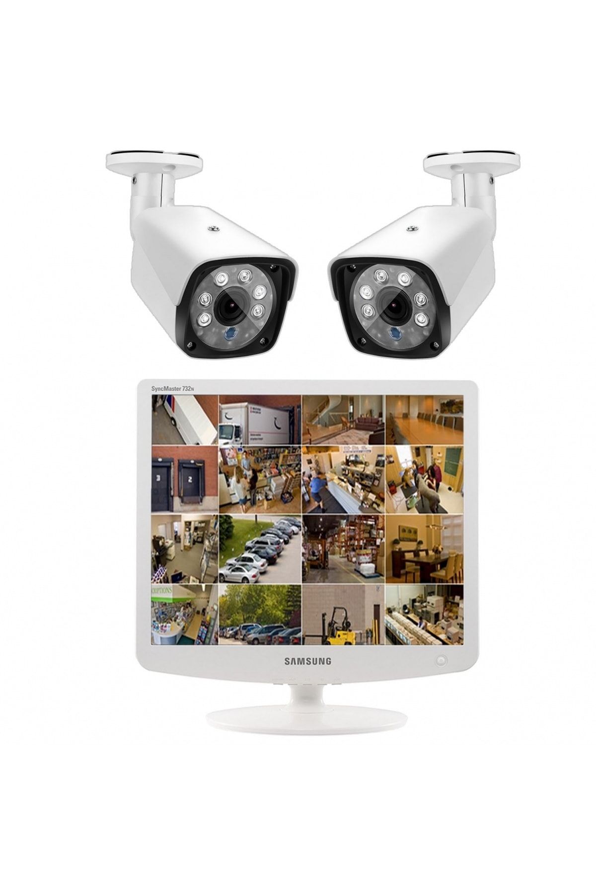 JTECH 2 Kamera 5mp Sony Hd Lens 1080p Samsung Hd Monitör 17\